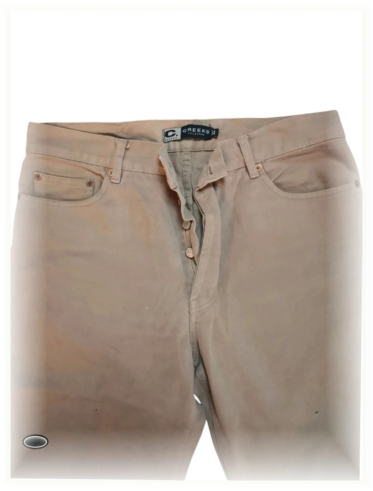 Jean creeks blade W34 beige vintage 100%coton – Creeks – taille XXL 3