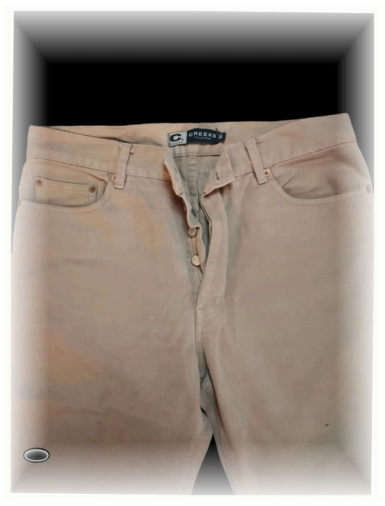 Jean creeks blade W34 beige vintage 100%coton – Creeks – taille XXL 4