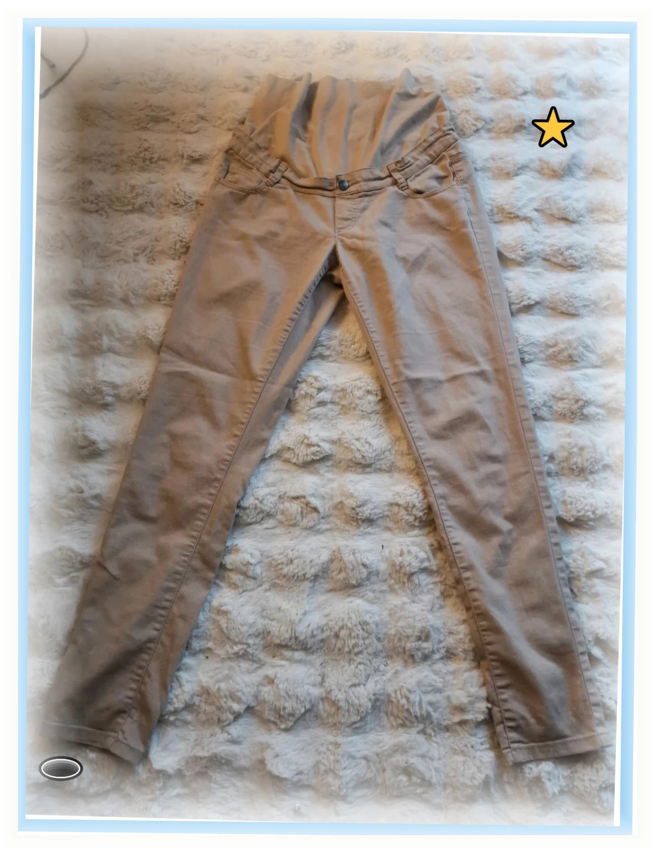Jean de grossesse maternité Couleur beige taille 40 – maternité – taille L / 40 / 12 3