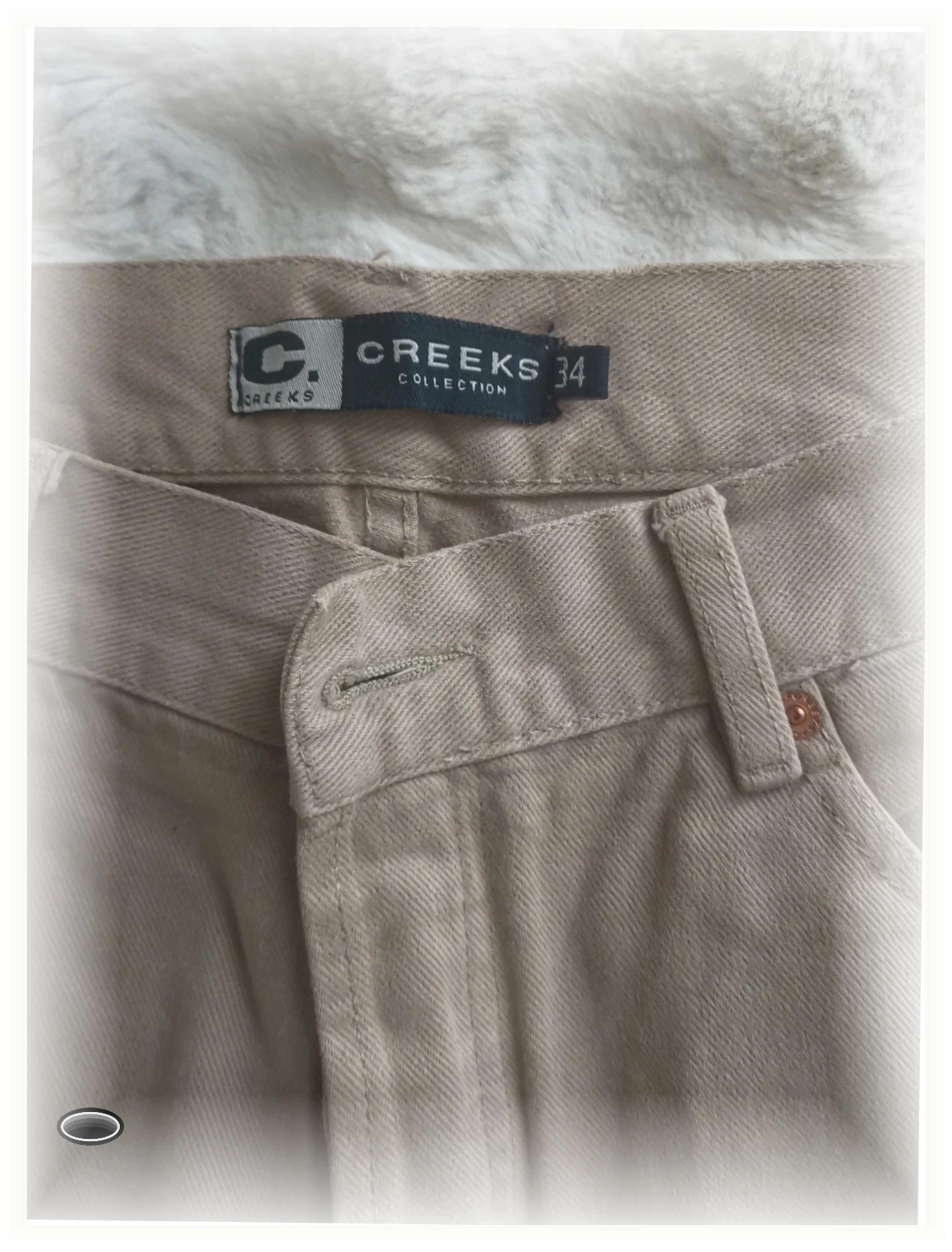 Jean creeks blade vintage taille 34 beige 100%coton – Creeks – taille XXL 5