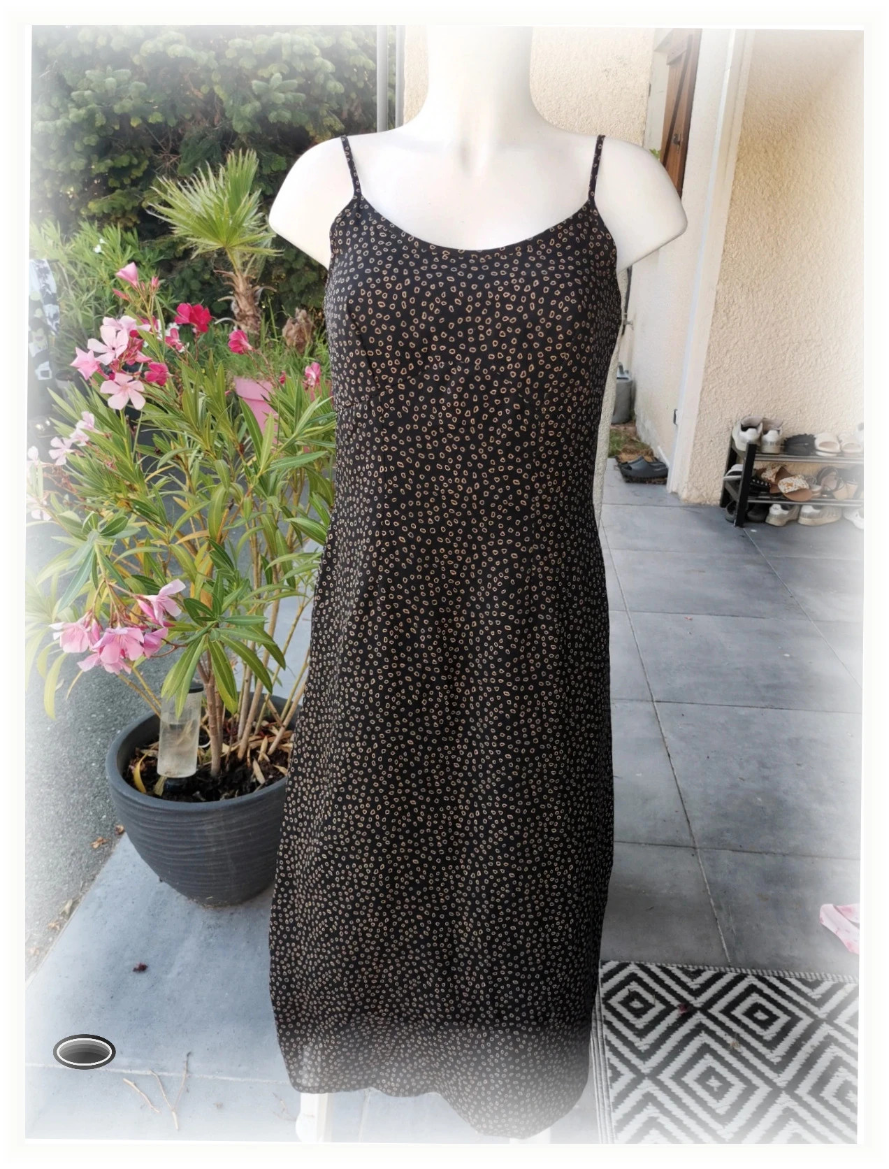Superbe robe noire marron yessica taille 38 longue – Yessica – taille M / 38 / 10 3