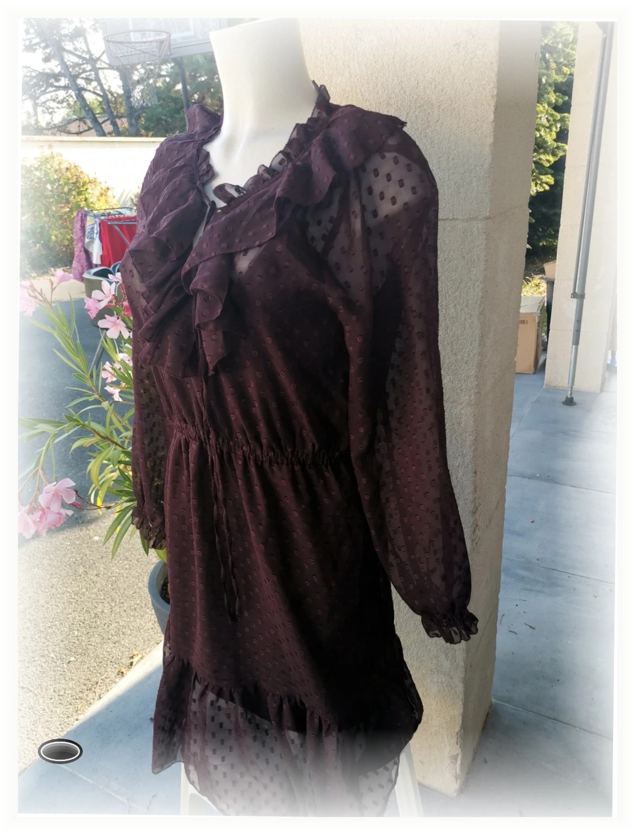 Très belle robe taille xs H&M bordeaux – H&M – taille XS / 34 / 6 3