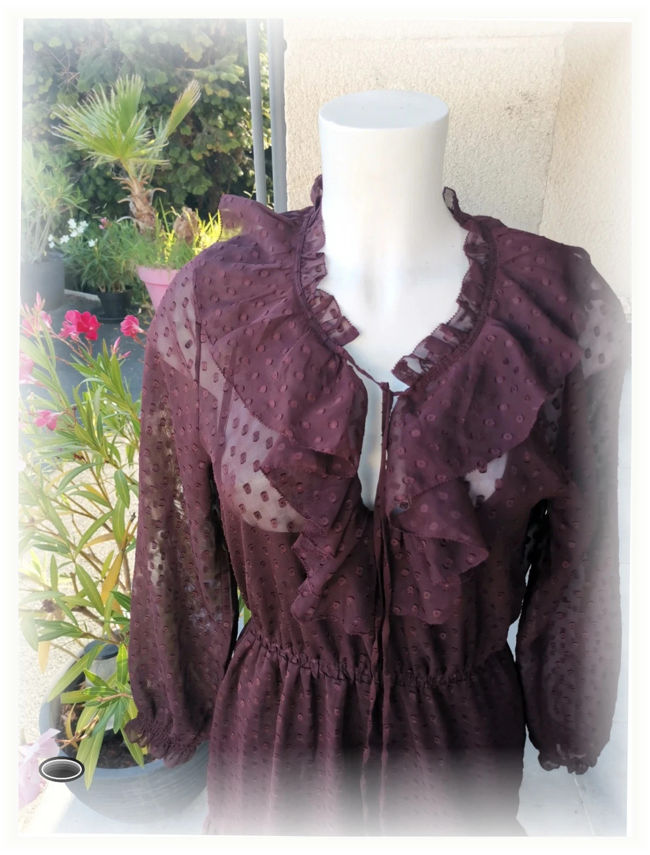 Très belle robe taille xs H&M bordeaux – H&M – taille XS / 34 / 6 5