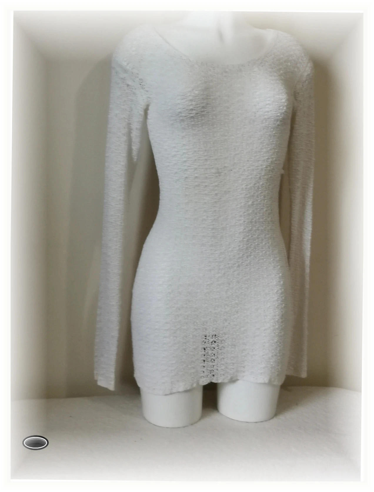 Très belle robe en maille blanche taille unique – Unique – taille Taille unique 4