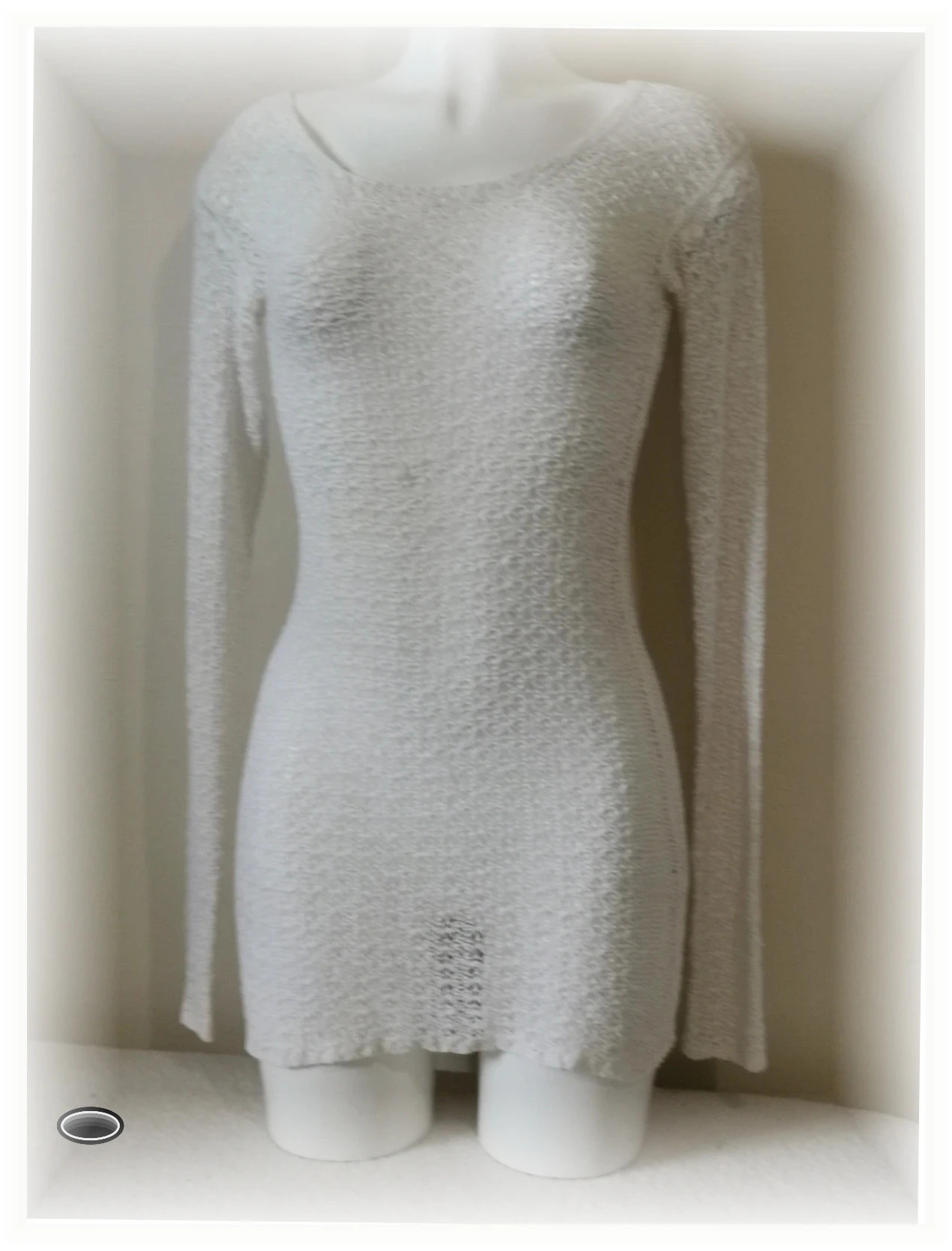 Très belle robe en maille blanche taille unique – Unique – taille Taille unique 5