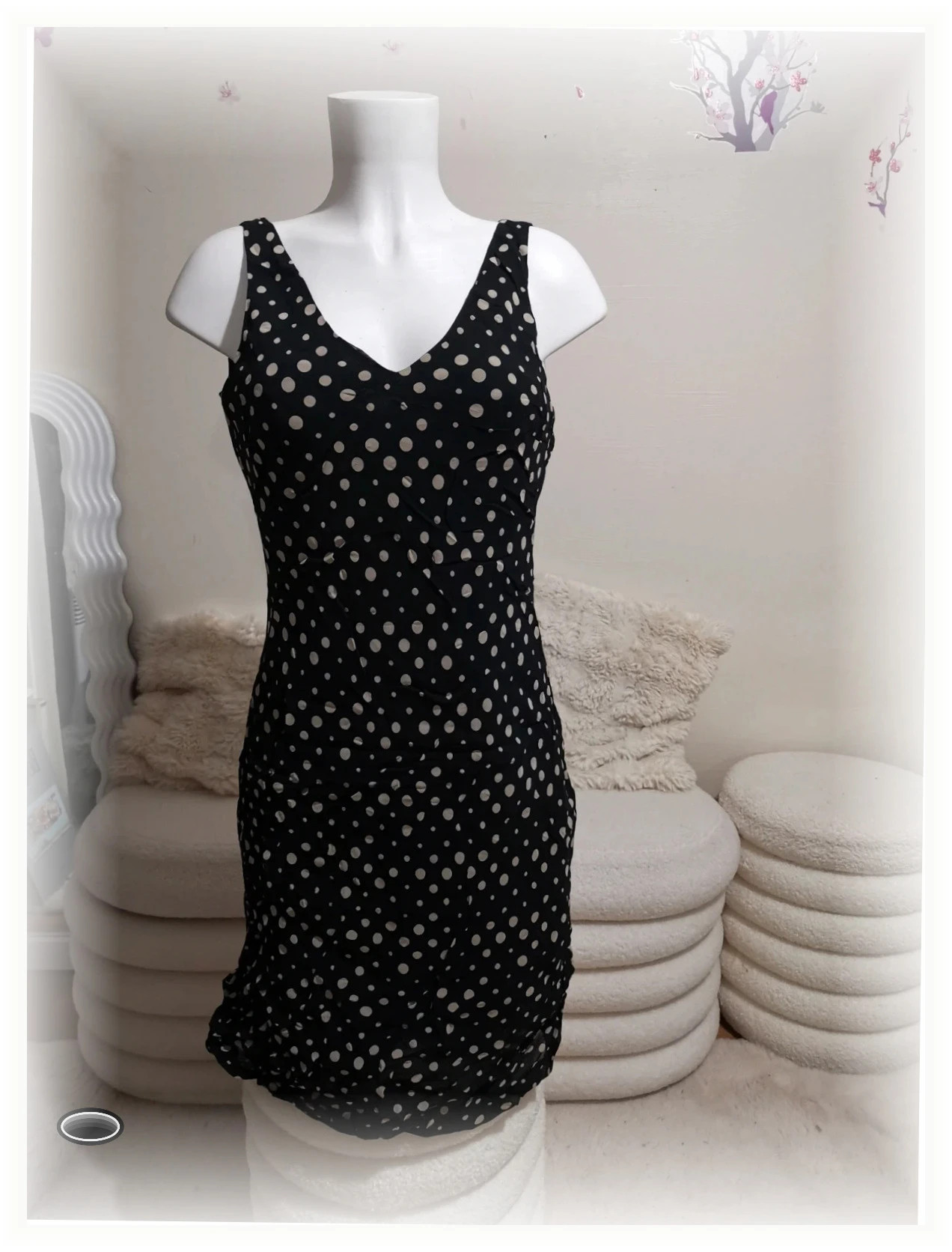 très belle robe longue taille s caroll petit pois – Caroll – taille S / 36 / 8 5