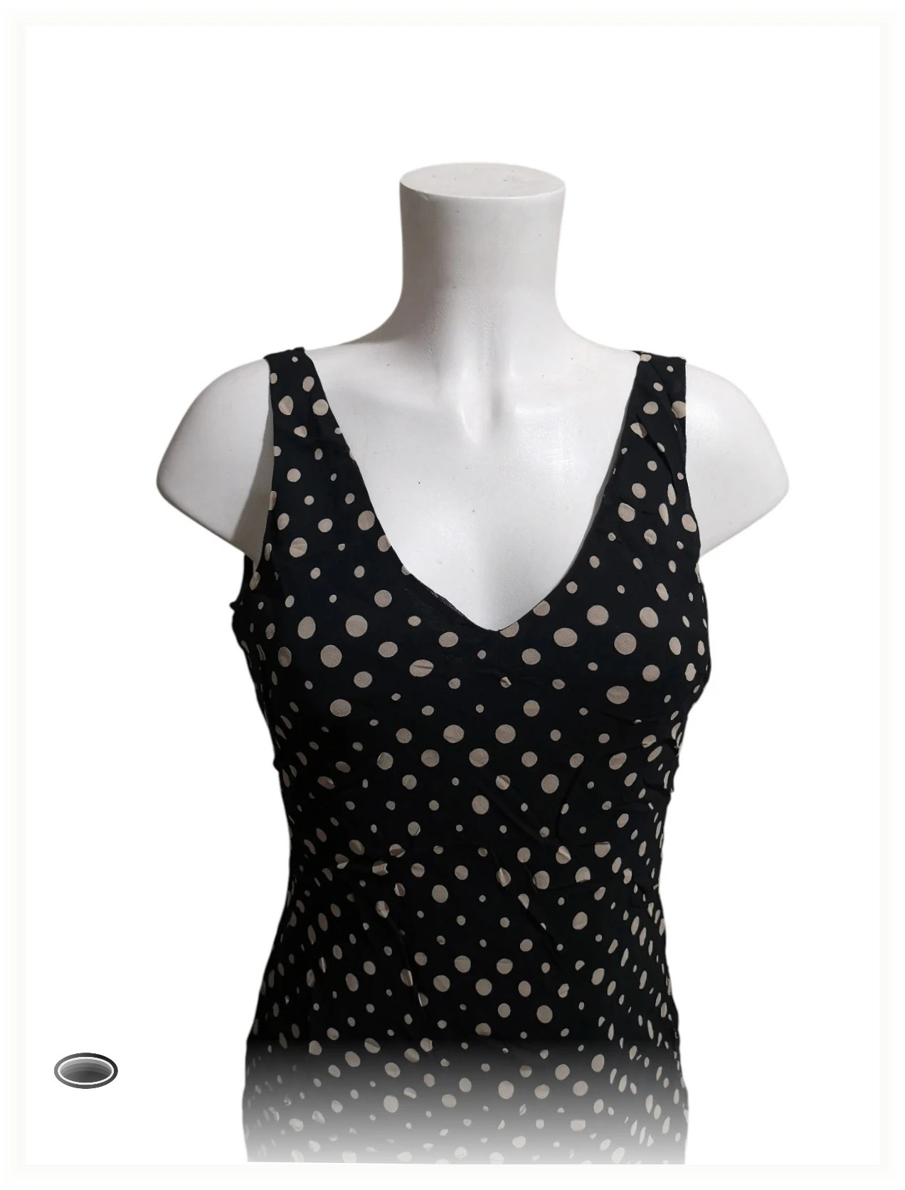 très belle robe longue taille s caroll petit pois – Caroll – taille S / 36 / 8 4