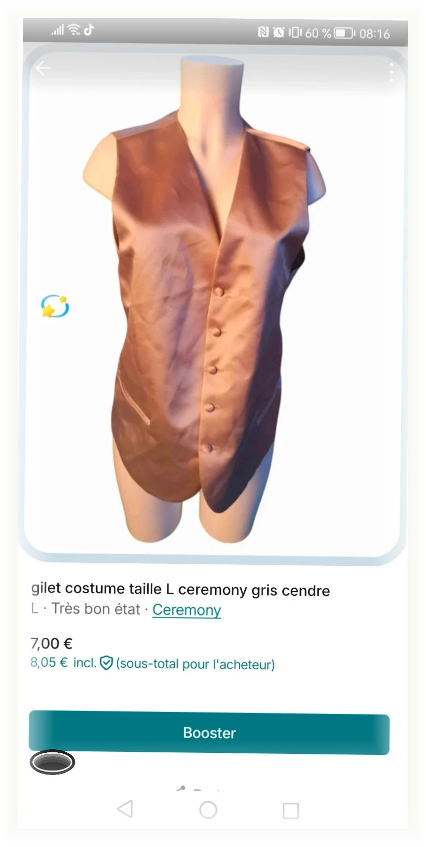 gilet costume taille L ceremony gris cendre – Ceremony – taille L 5