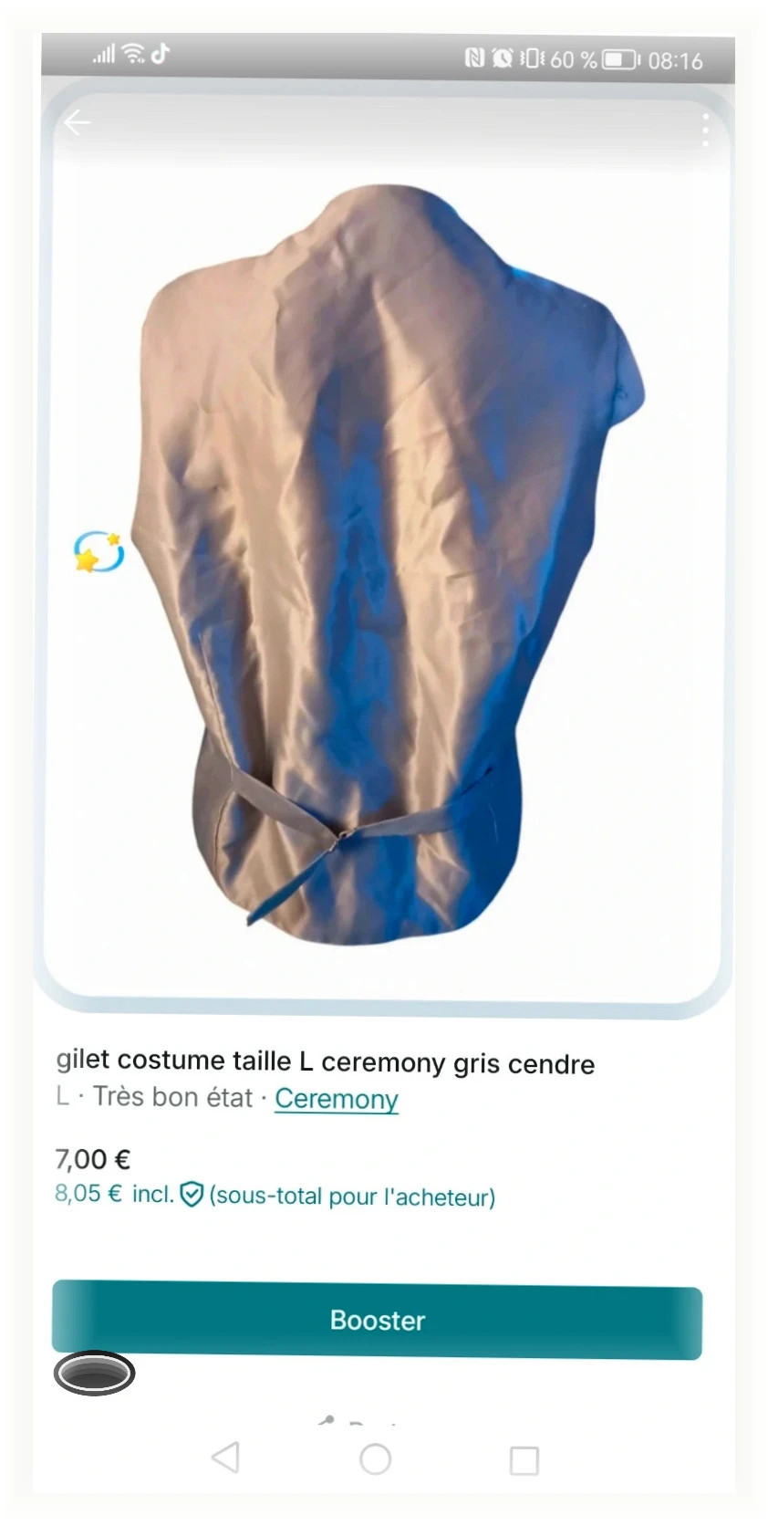 gilet costume taille L ceremony gris cendre – Ceremony – taille L 4
