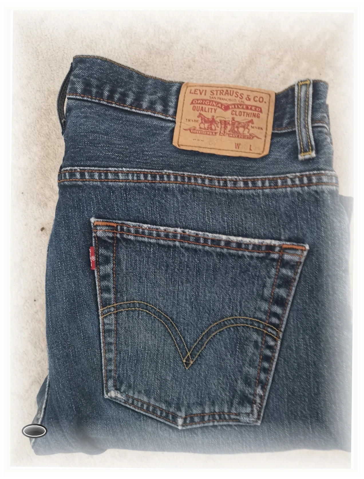Jean levis Strauss 507 brut vintage w36 L34