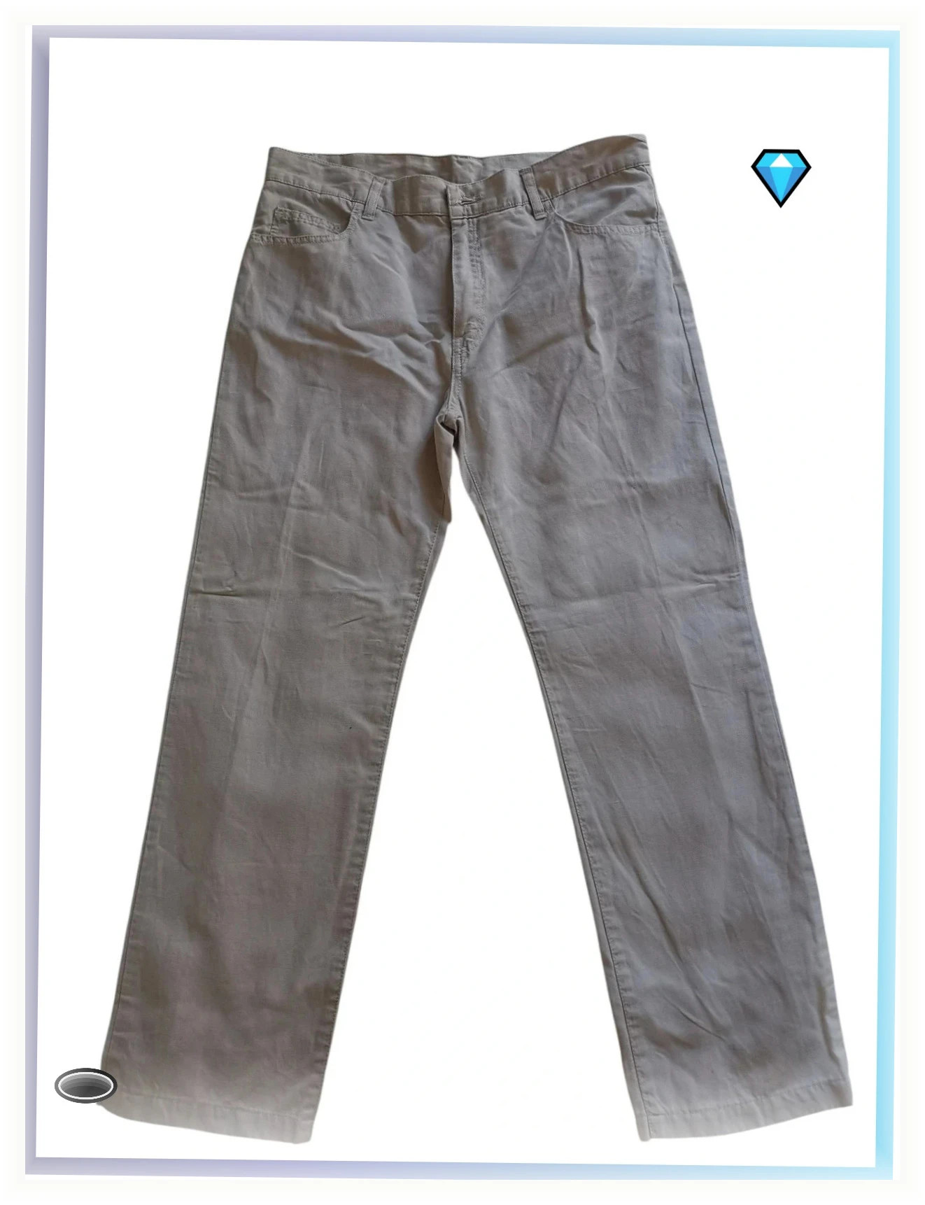 pantalon toile lin coton derby beige taille 42