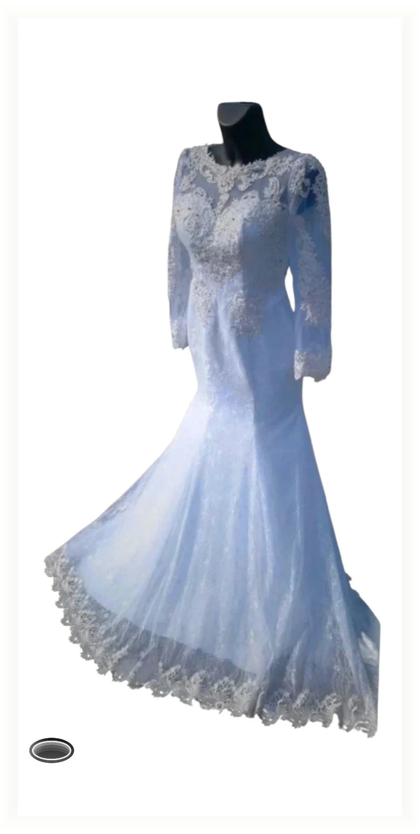Magnifique robe de mariée avec le voile blanche broder de avec perle voile long taille S – Magnifique – taille S / 36 / 8 3