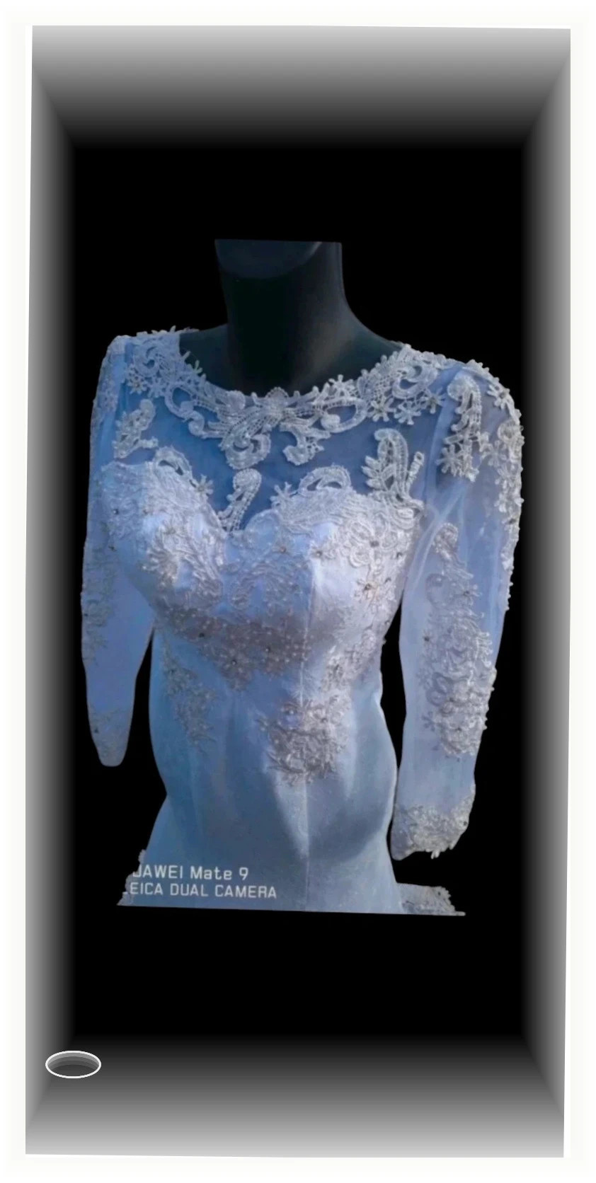 Magnifique robe de mariée avec le voile blanche broder de avec perle voile long taille S – Magnifique – taille S / 36 / 8 5