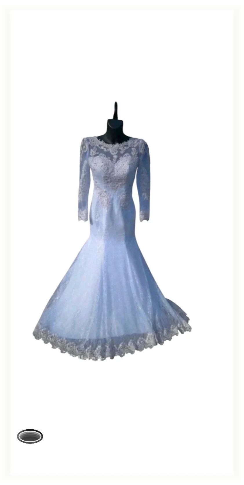 Magnifique robe de mariée avec le voile blanche broder de avec perle voile long taille S