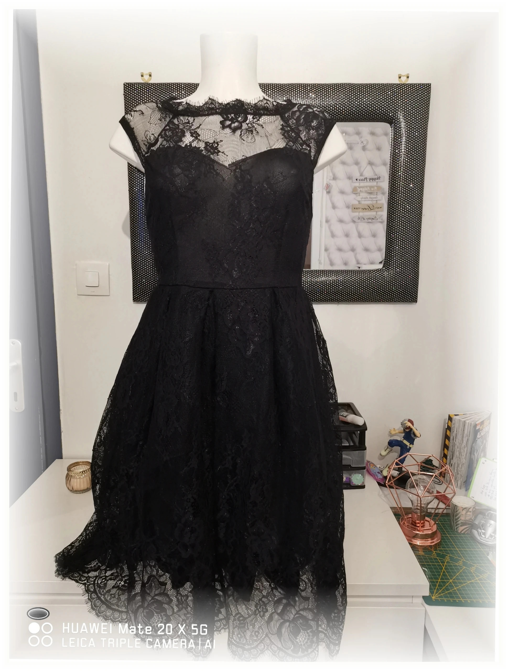 robe dentelle sabrina taille s noir – taille S / 36 / 8 2