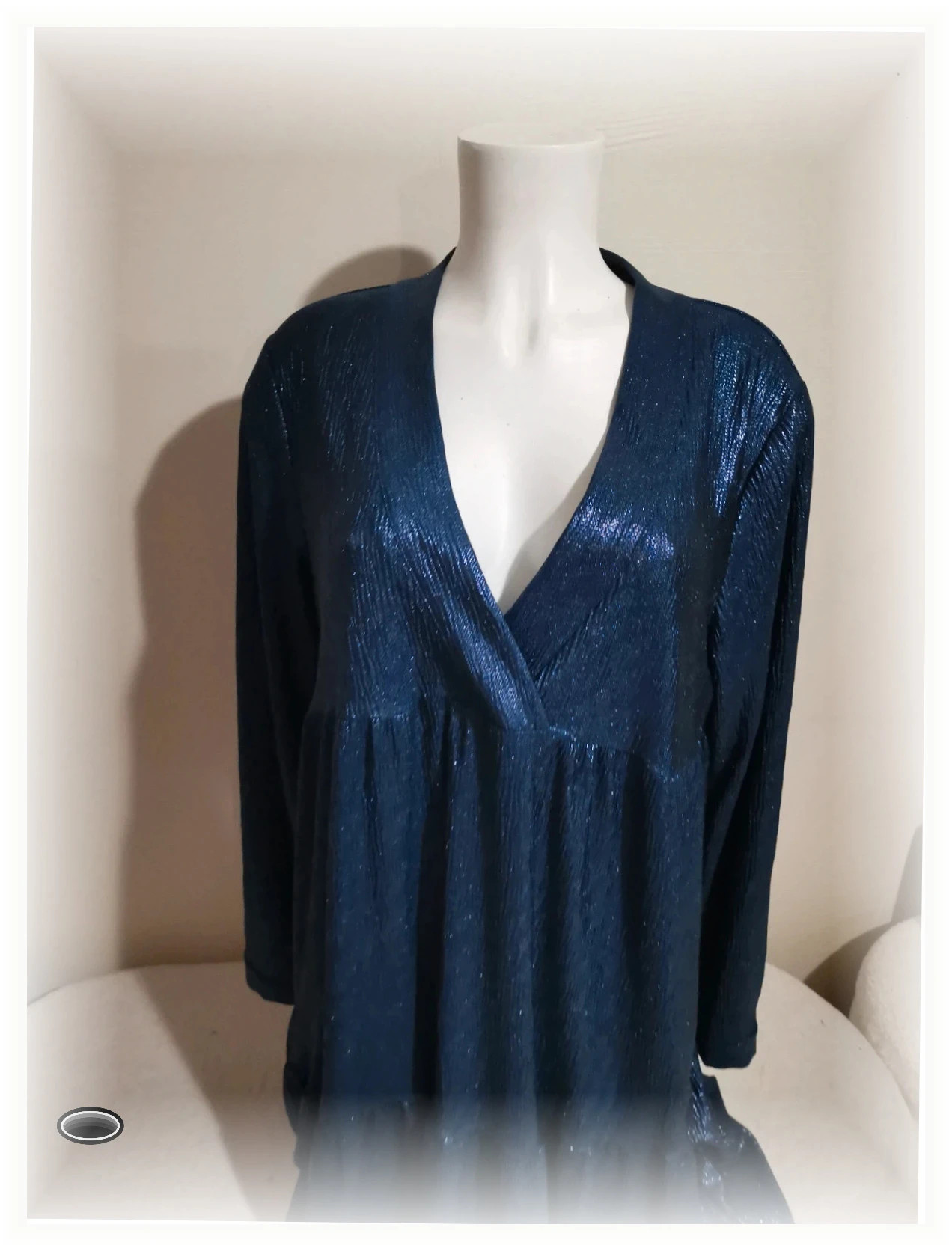 Superbe robe bleu argent taille M L marque in April 1986 – In April 1986 – taille M / 38 / 10 4