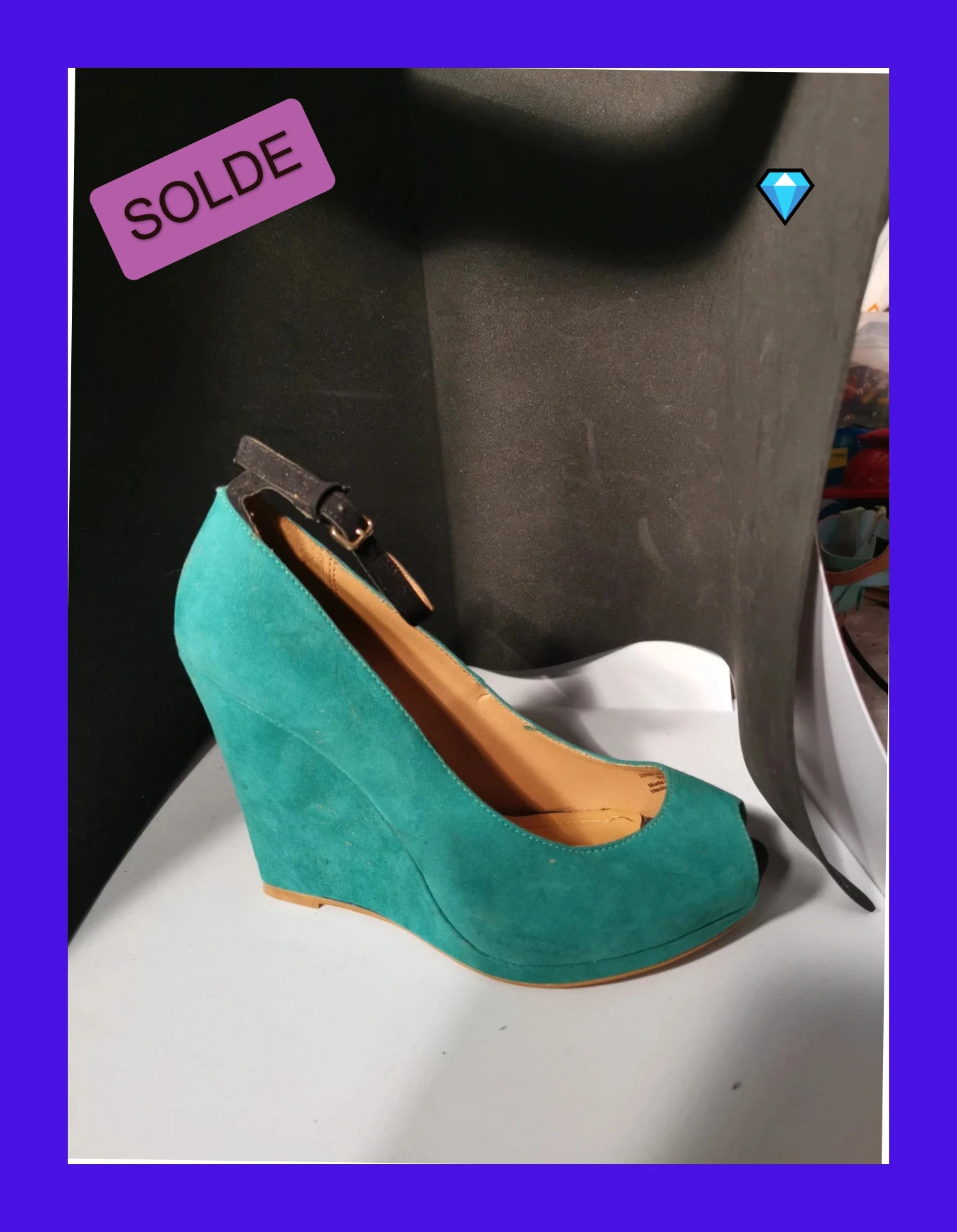 très belle chaussure velour zara collection taille 39