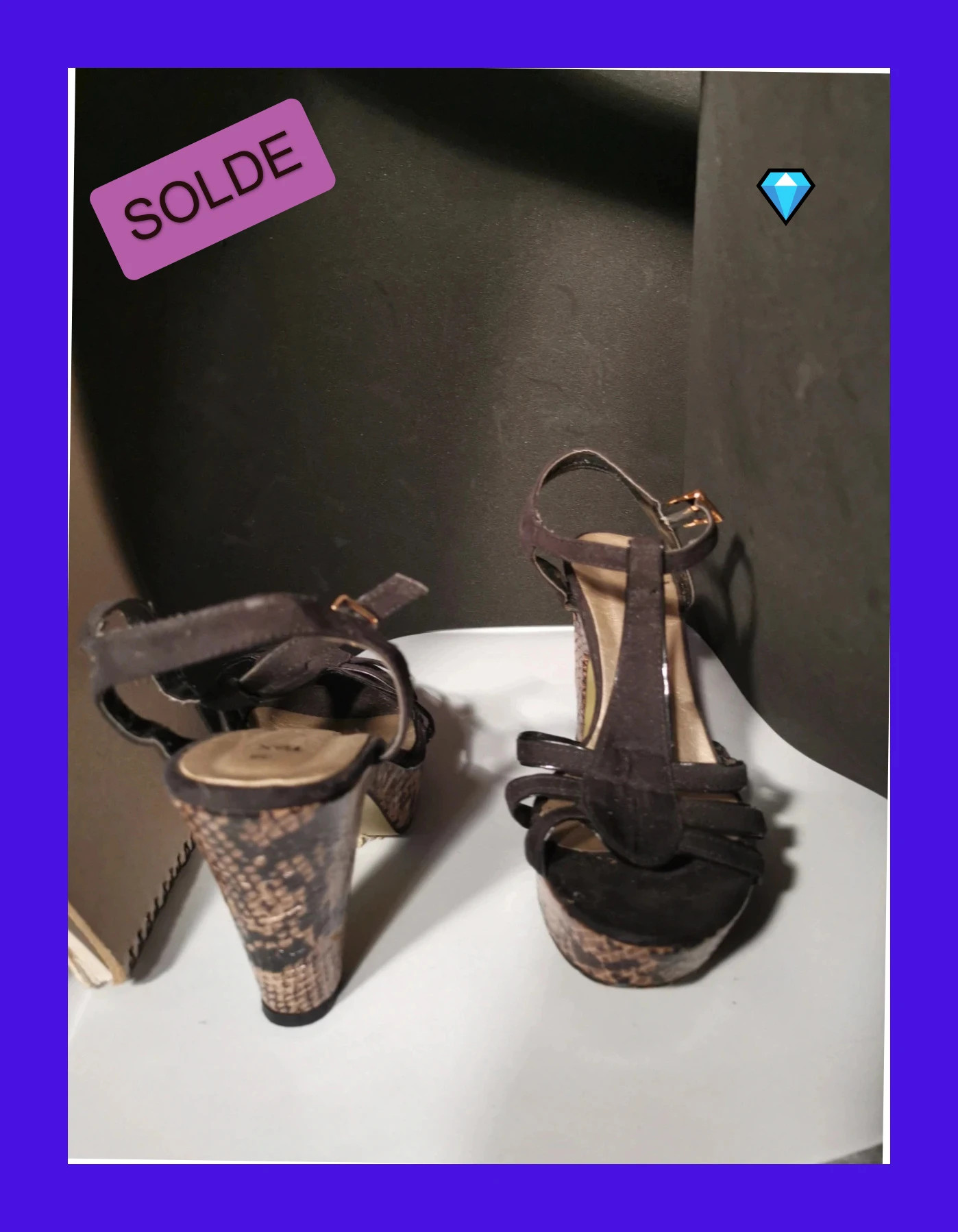 très belle sandale talon 5 cm taille 38 – Belle – taille 38 4