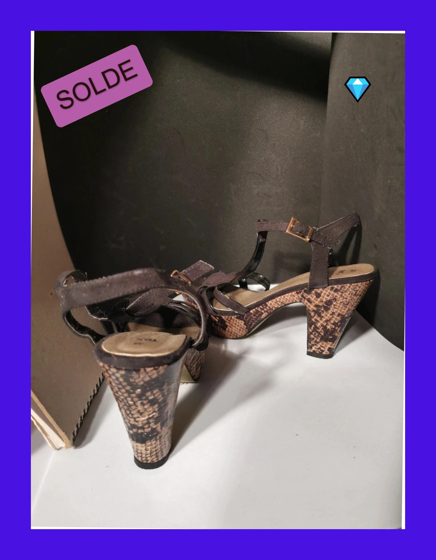 très belle sandale talon 5 cm taille 38 – Belle – taille 38 3