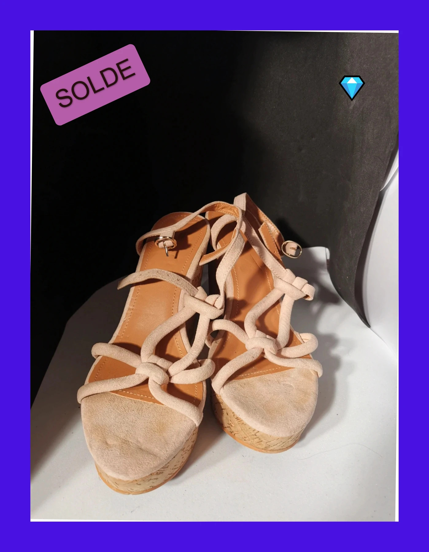 sandale compense liège H&M taille 38 beige – H&M – taille 38 5