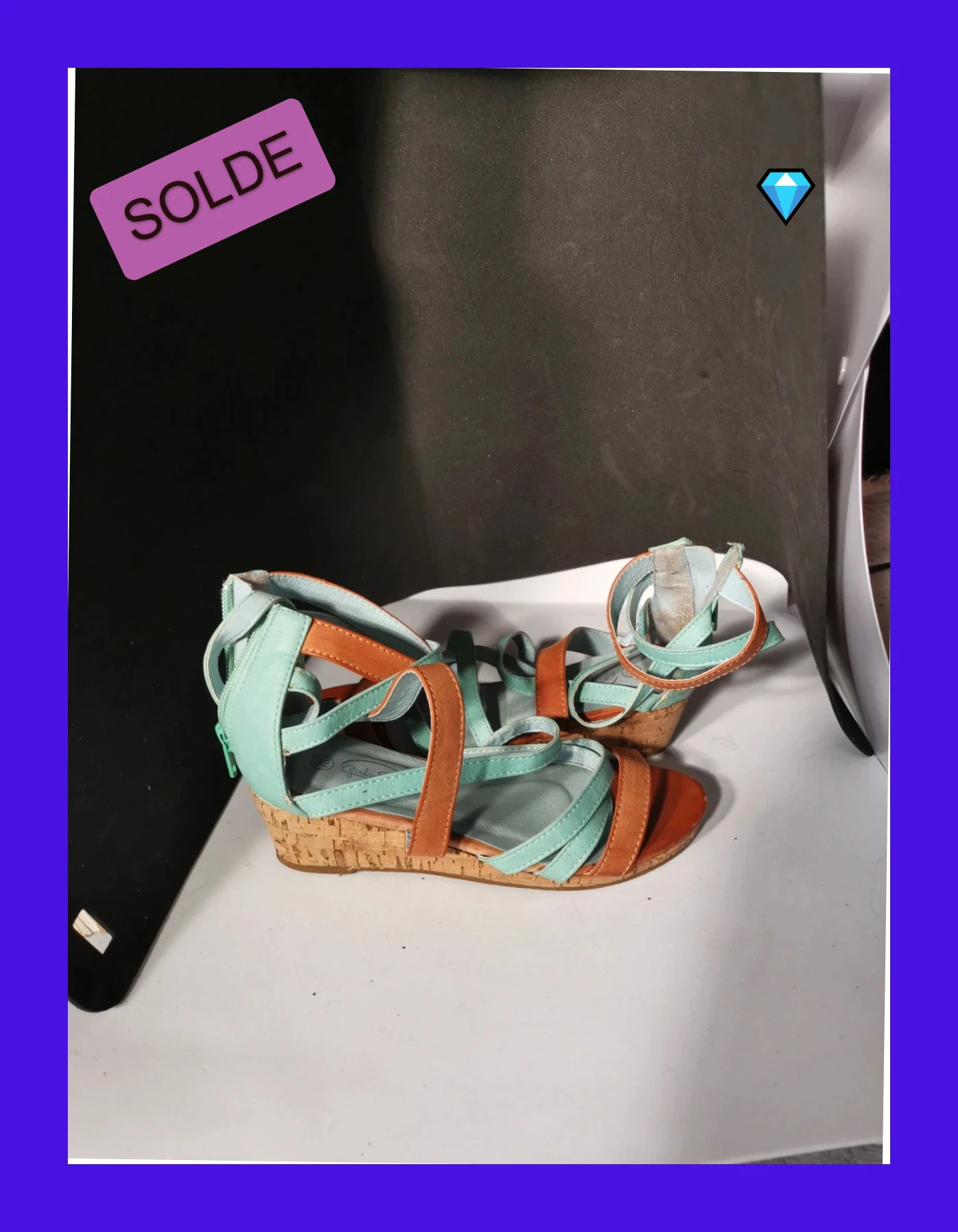 sandale compenser taille 32 girly