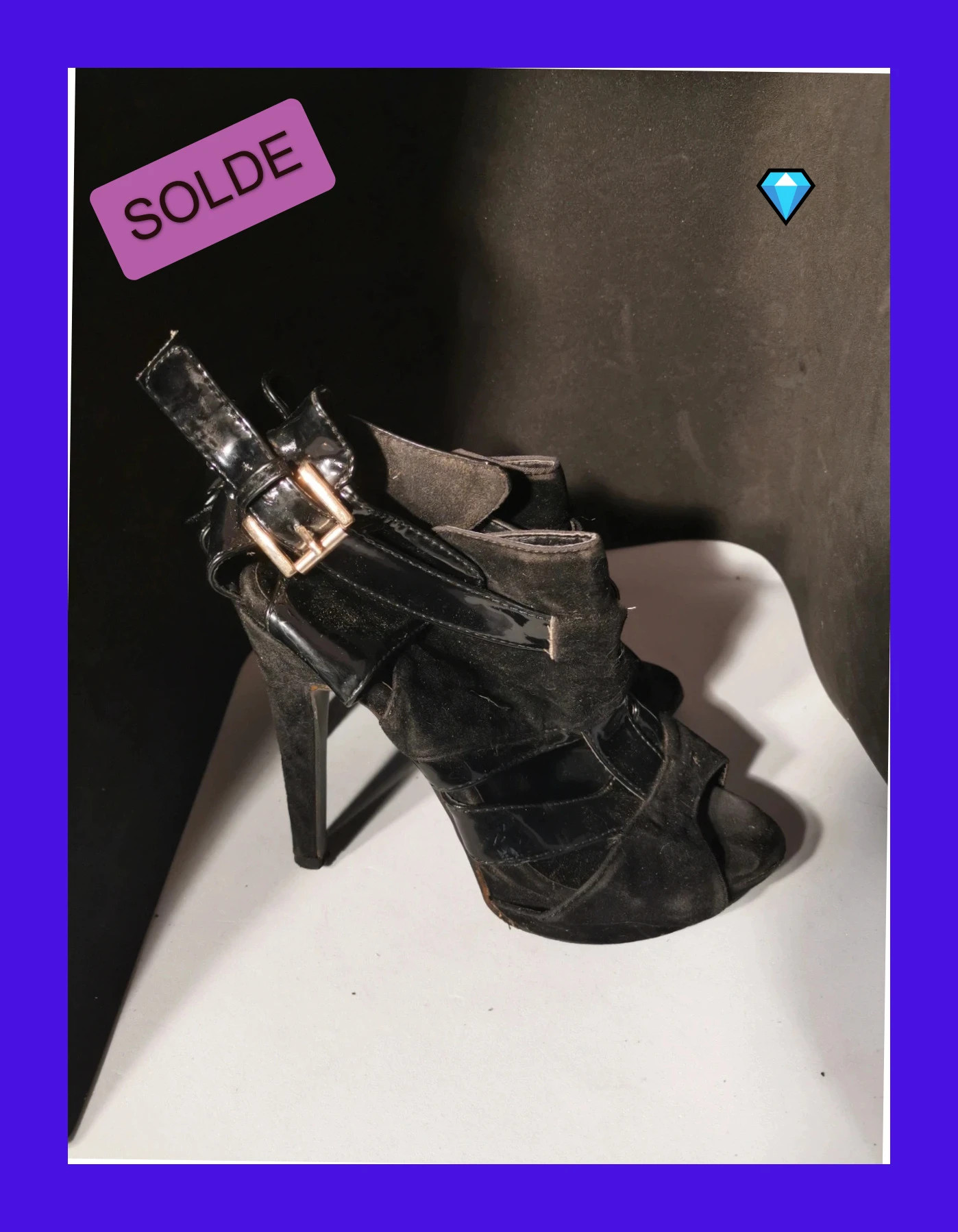 chaussure talon taille 37 noir – Noir – taille 37 4