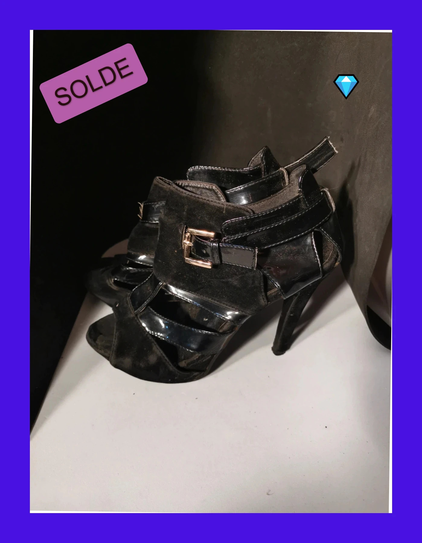 chaussure talon taille 37 noir – Noir – taille 37 2
