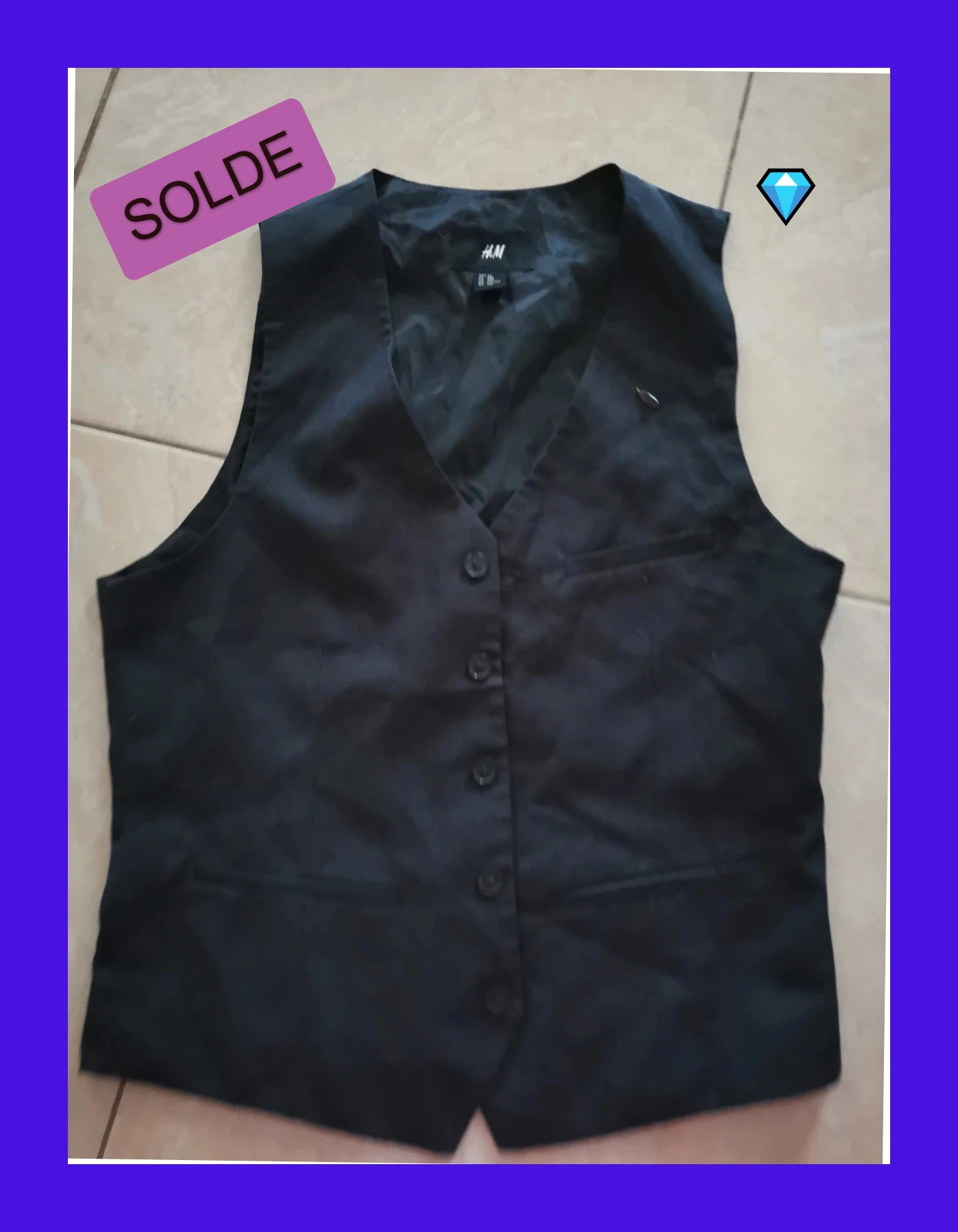 Gilet costume taille 48 H&M gris foncé – H&M – taille 48 2