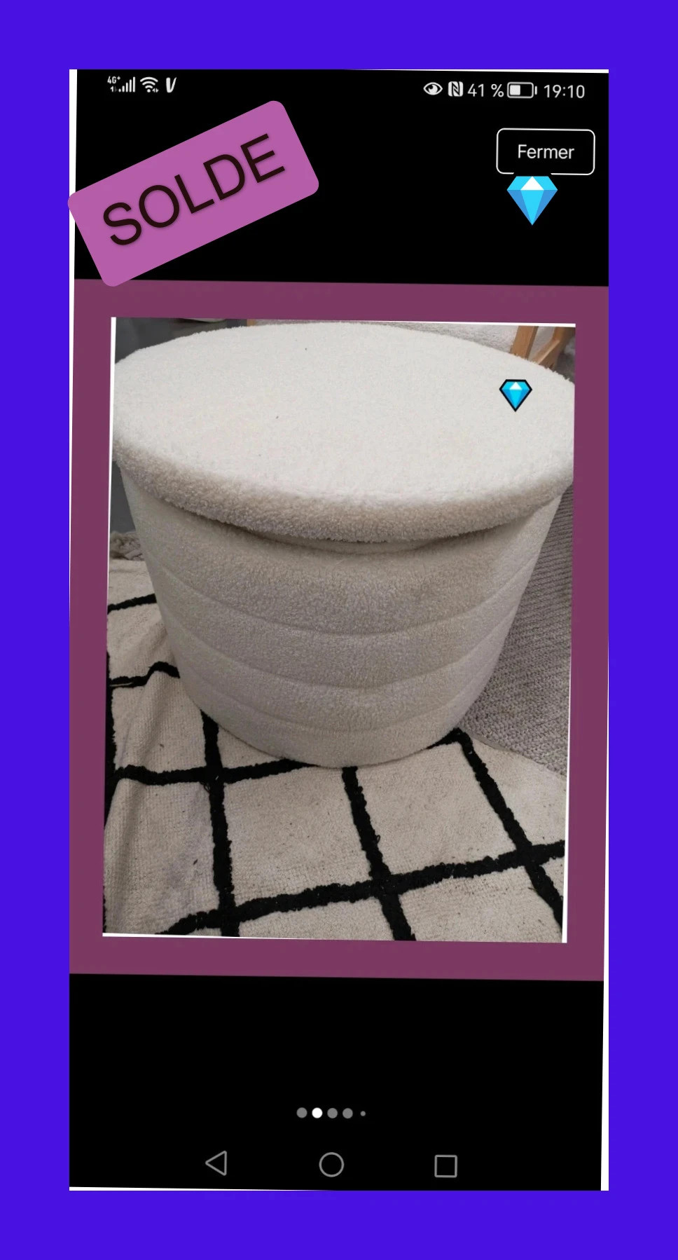 très grand coffre pliable neuf 56 cm diamètre 3