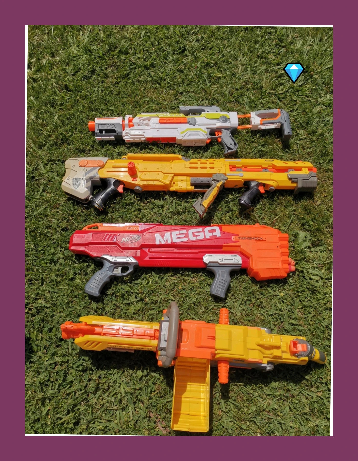 Lot de 4 pistolet nerf certains a réviser