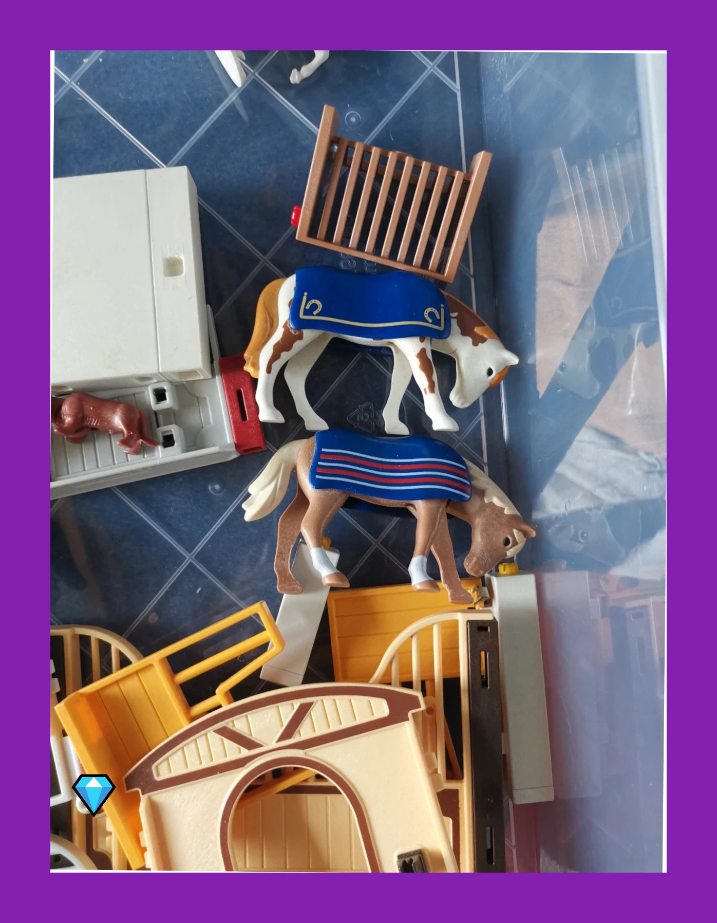 Lot playmobil ecurie comme sur la photo avec animaux – Playmobil – taille Taille unique 3