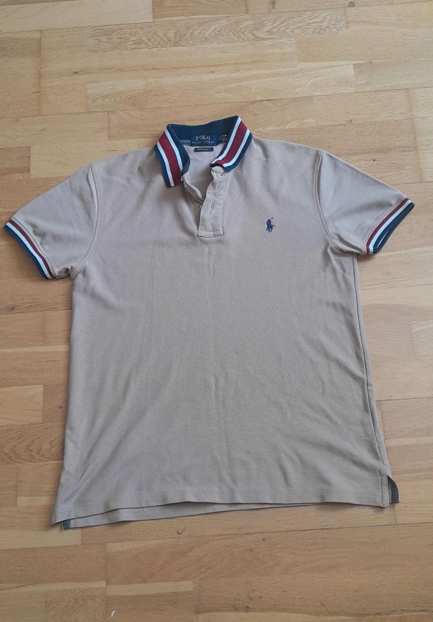 Polo Polo Ralph Lauren beige Custom Slim Fit taille S