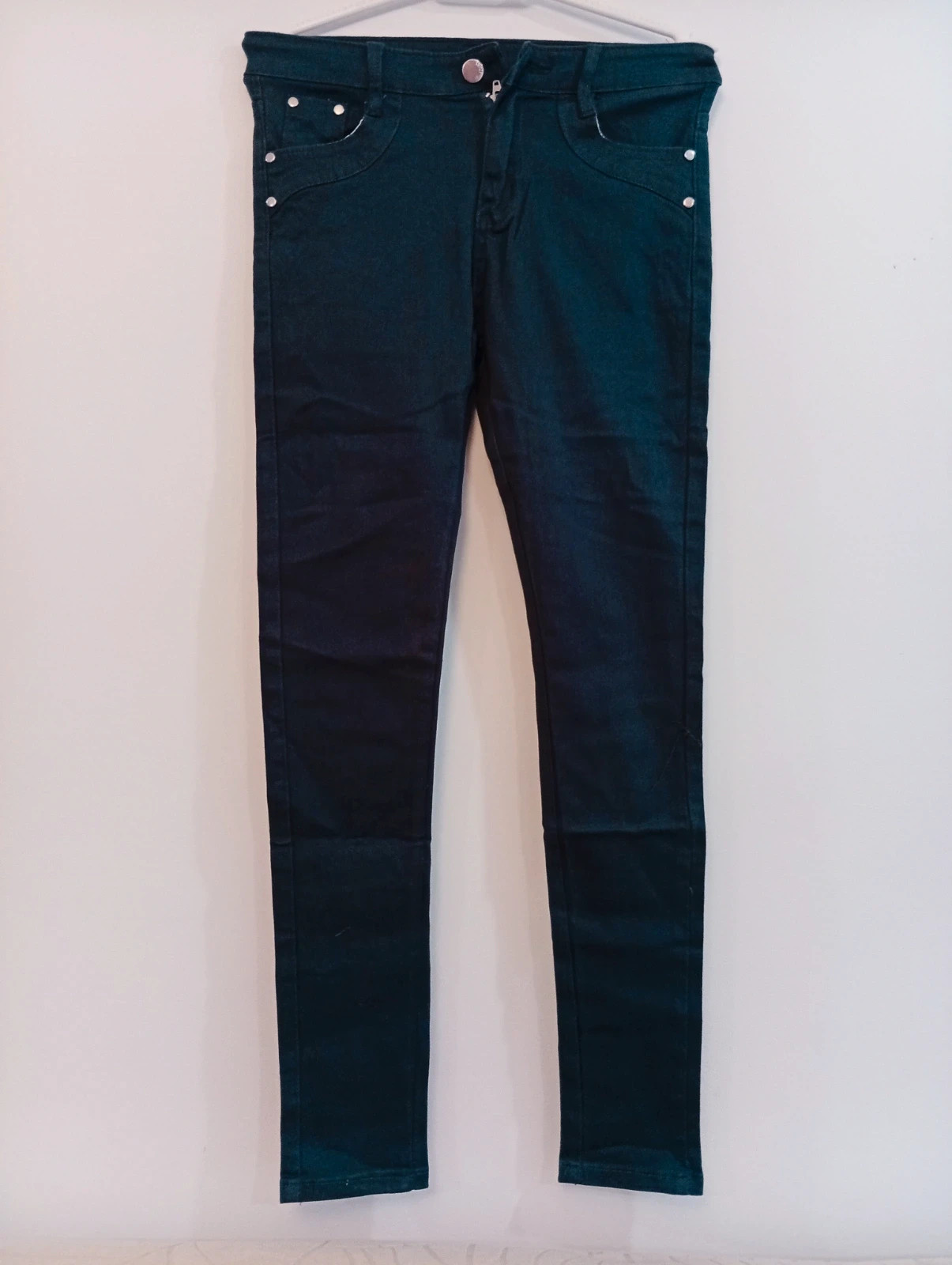 Girls’ skinny jeans, size 160.Very dark blue colour, slim fit and classic design – taille 12 ans / 152 cm 2