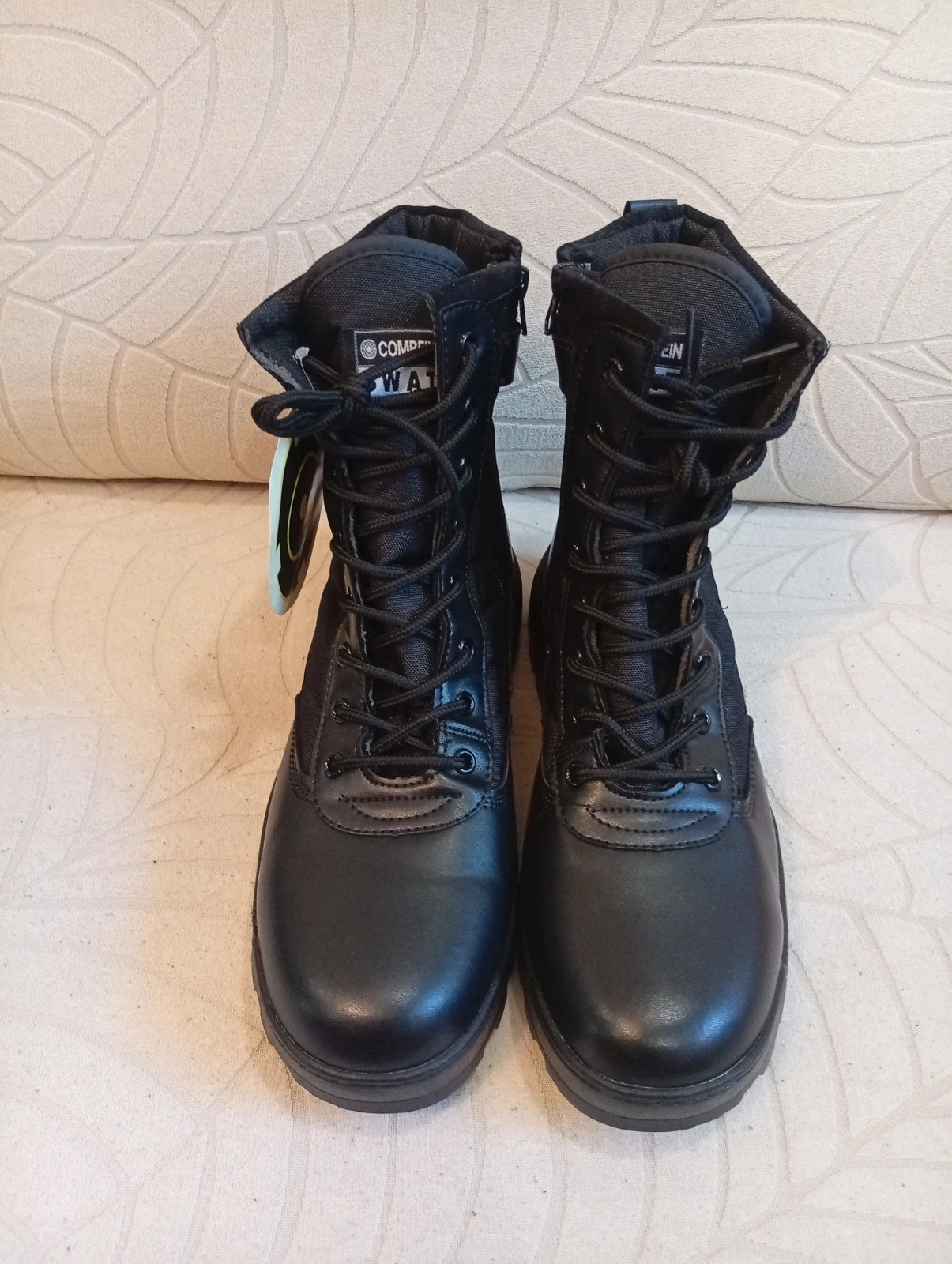 Black tactical-style/urban boots with laces – Swat – taille 45 4