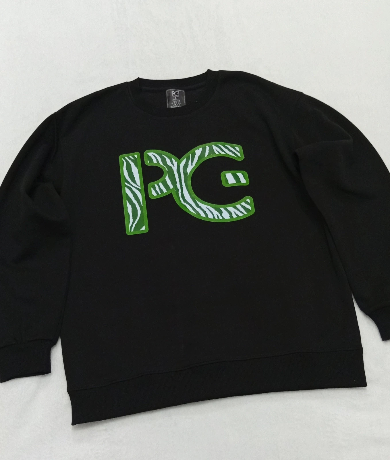 Black Patsy PG Garis sweatshirt with an original green zebra-style print – Patsy PG Garis – taille L / 40 / 12 2