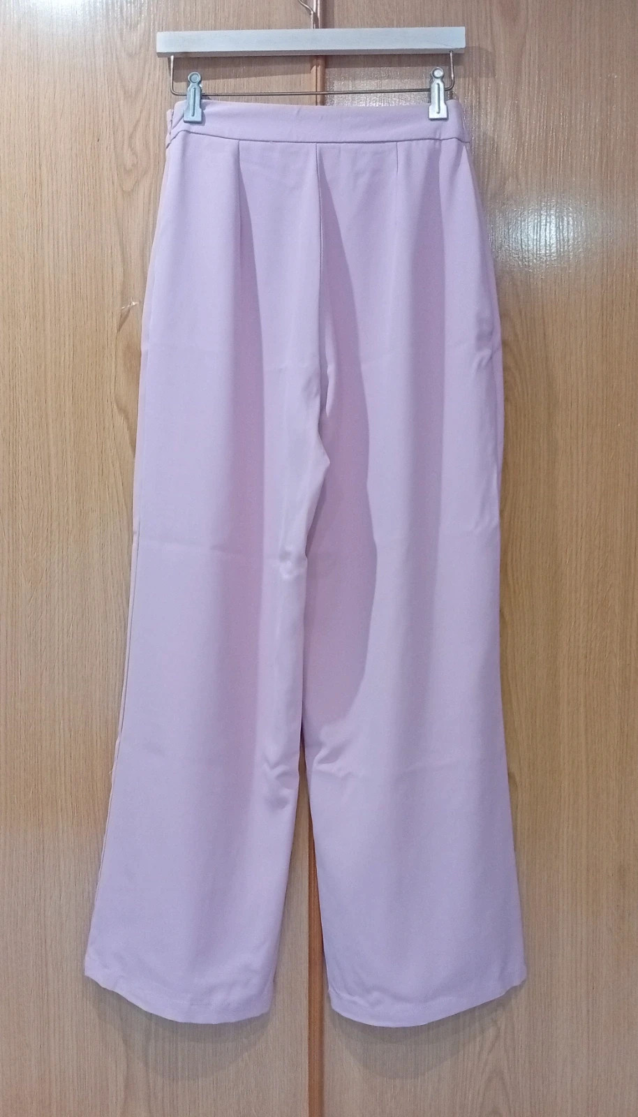 Lilac wide-leg trousers in a beautiful pastel shade. Size S. – taille S / 36 / 8 2