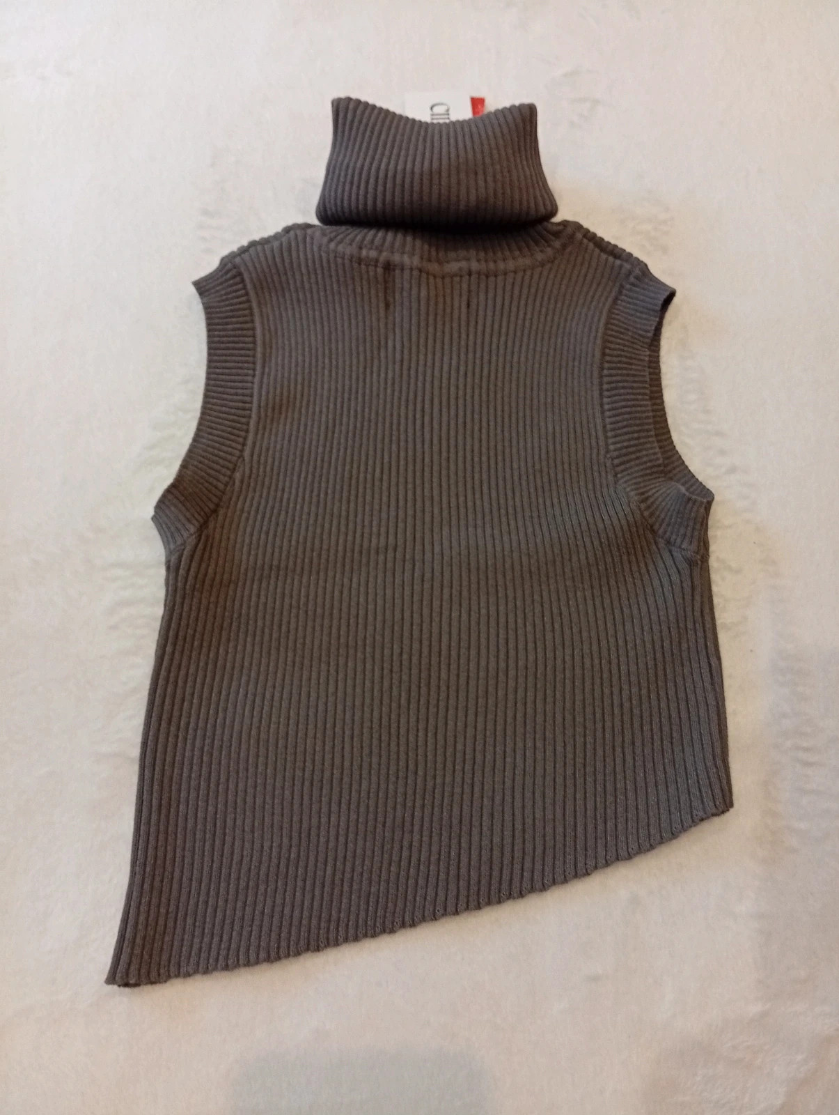 Sleeveless Ribbed Knit Turtleneck Sweater – Size XS – Cider – taille XS / 34 / 6 2