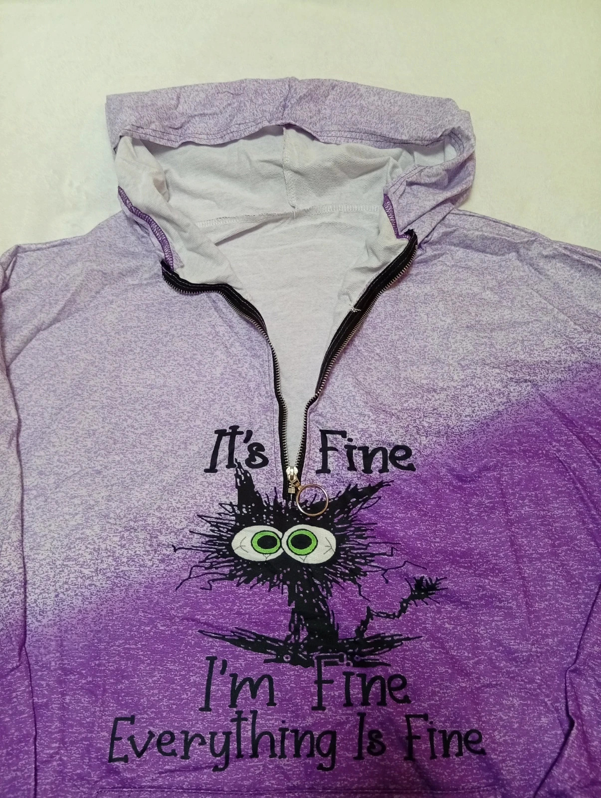 Purple/lilac gradient design with front zip and hood – taille XL / 42 / 14 3