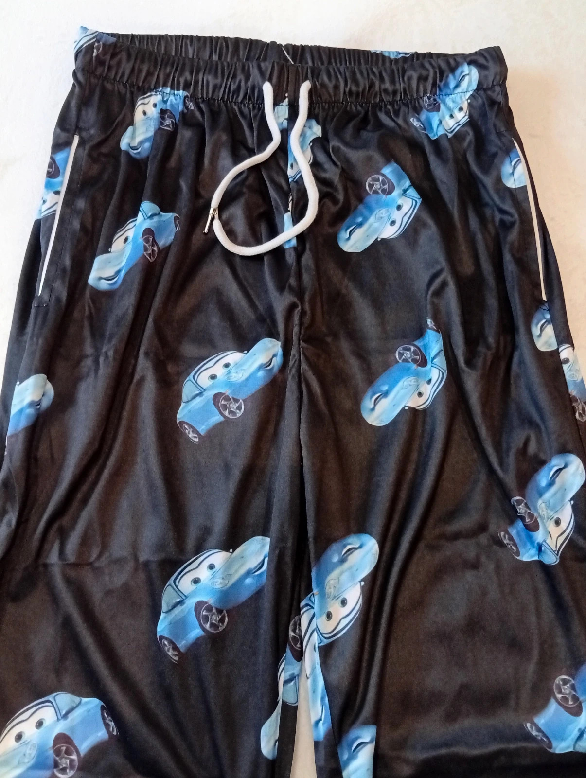 Blue Car Print Pyjama Bottoms – Size XS – taille XS 4