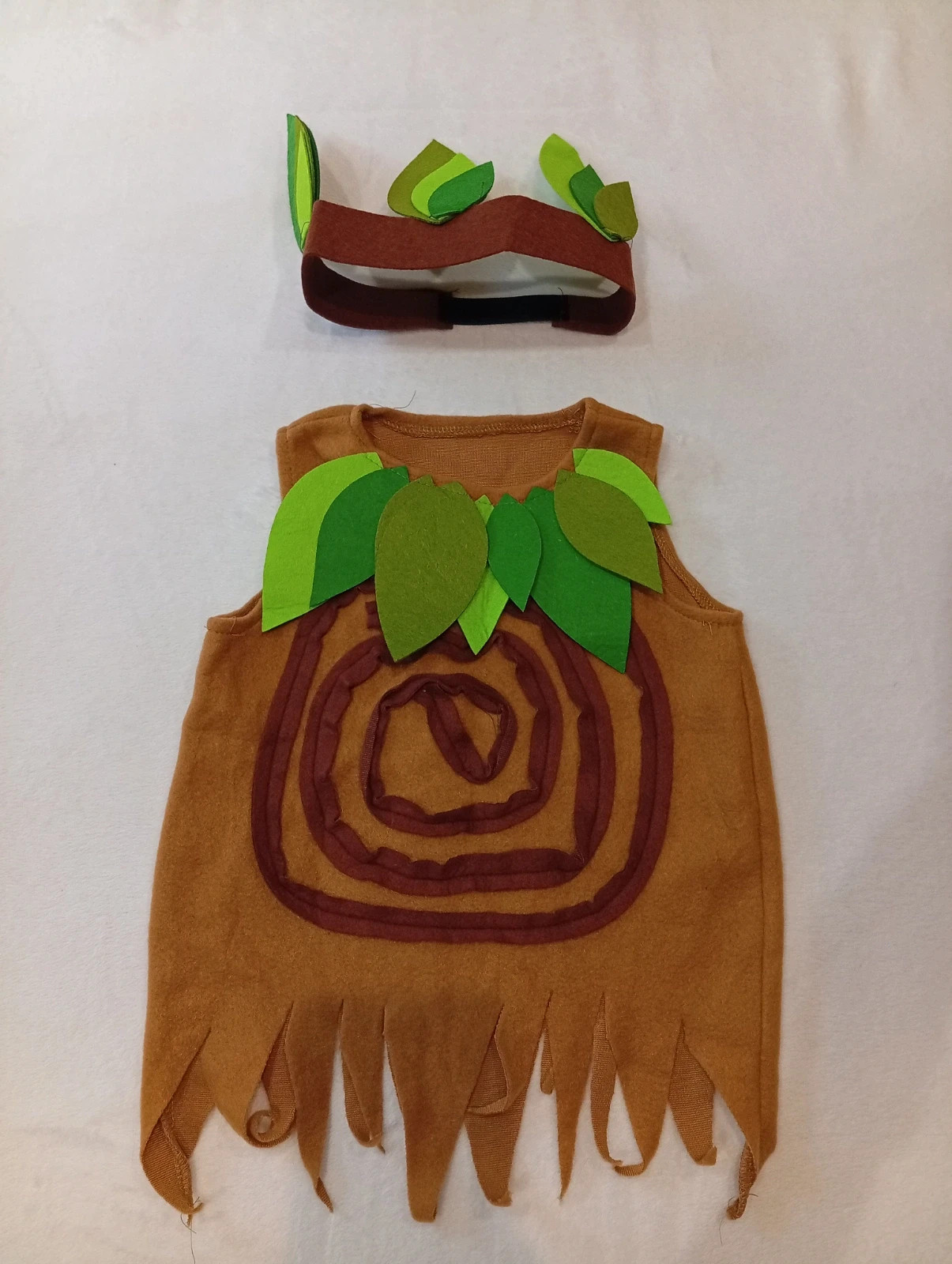 Kids Tree Costume with Leaf Headband – Size 100 – taille 3 ans / 98 cm