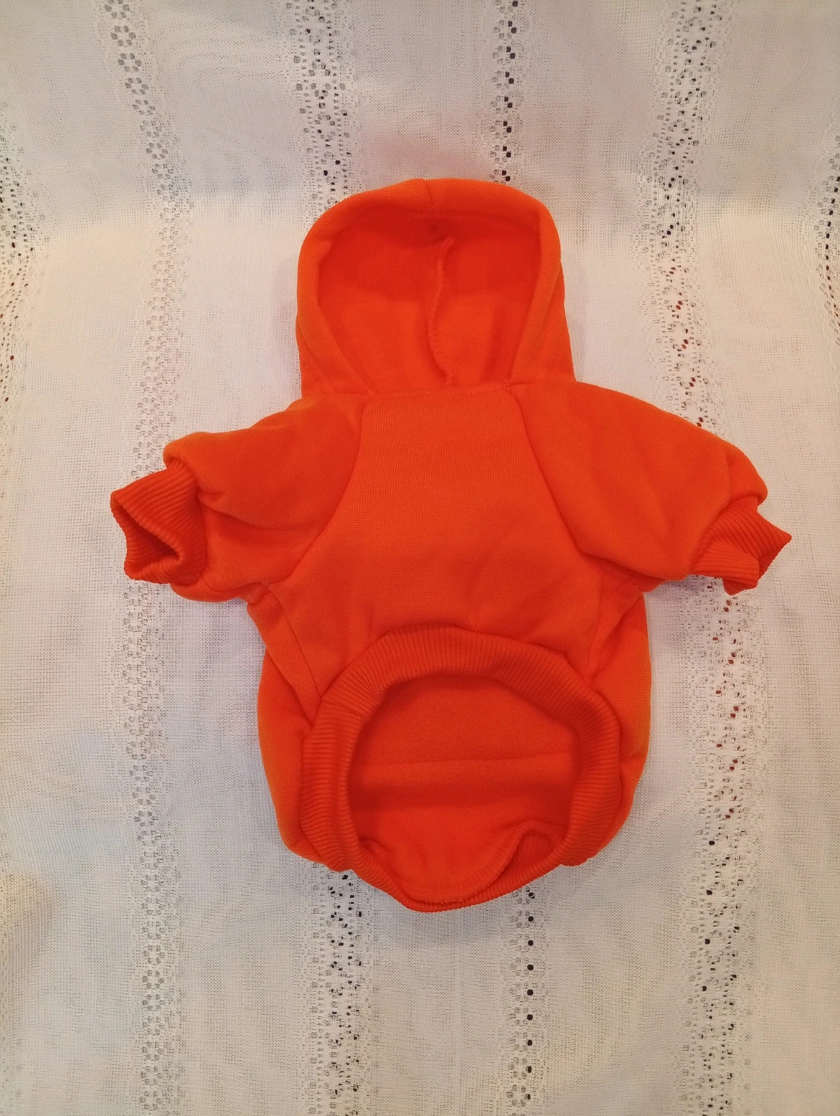 Orange dog hoodie Size S (ideal for very small dogs)