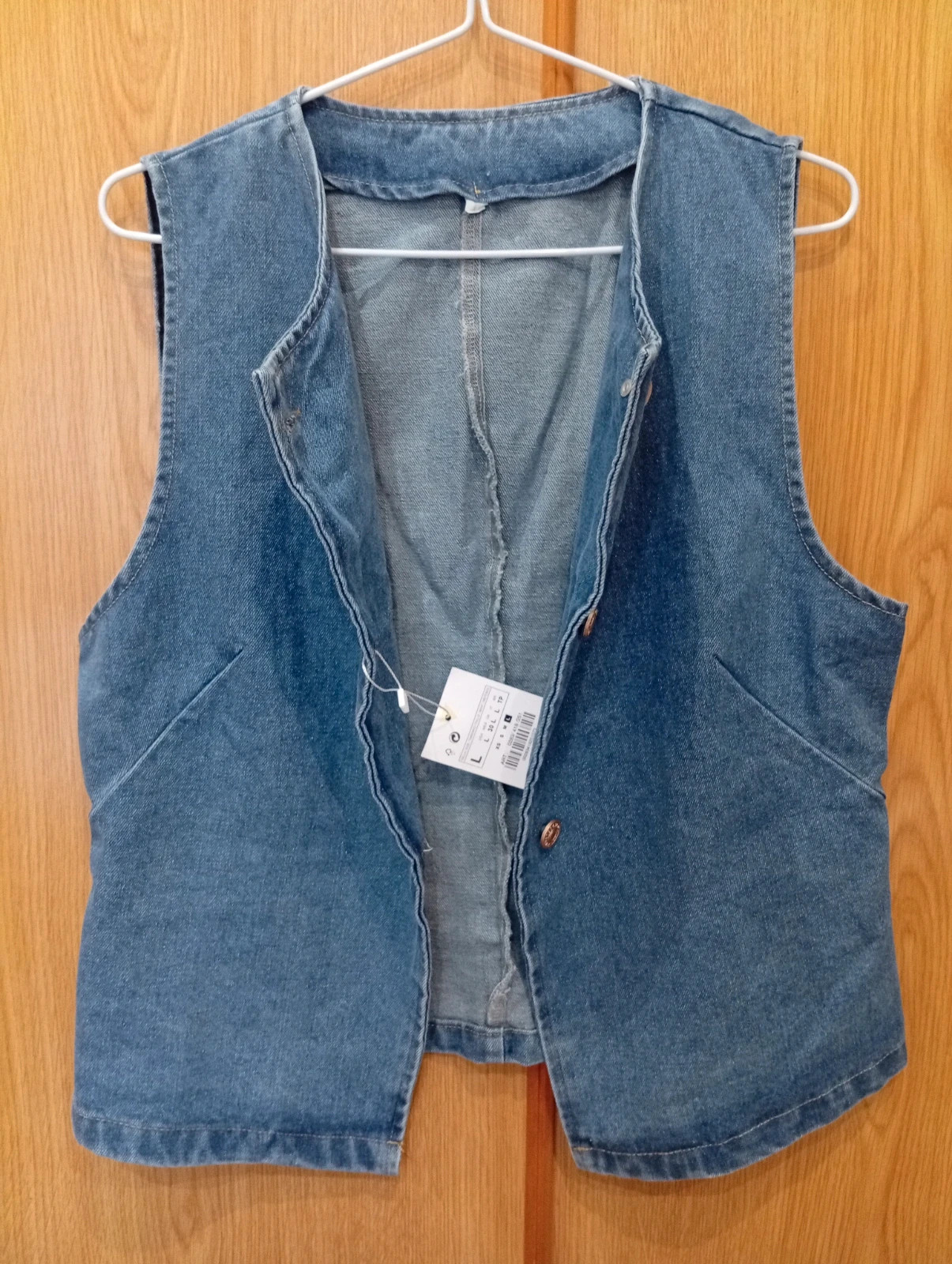 Denim Sleeveless Vest - Size M/L – Local – taille M / 38 / 10 3