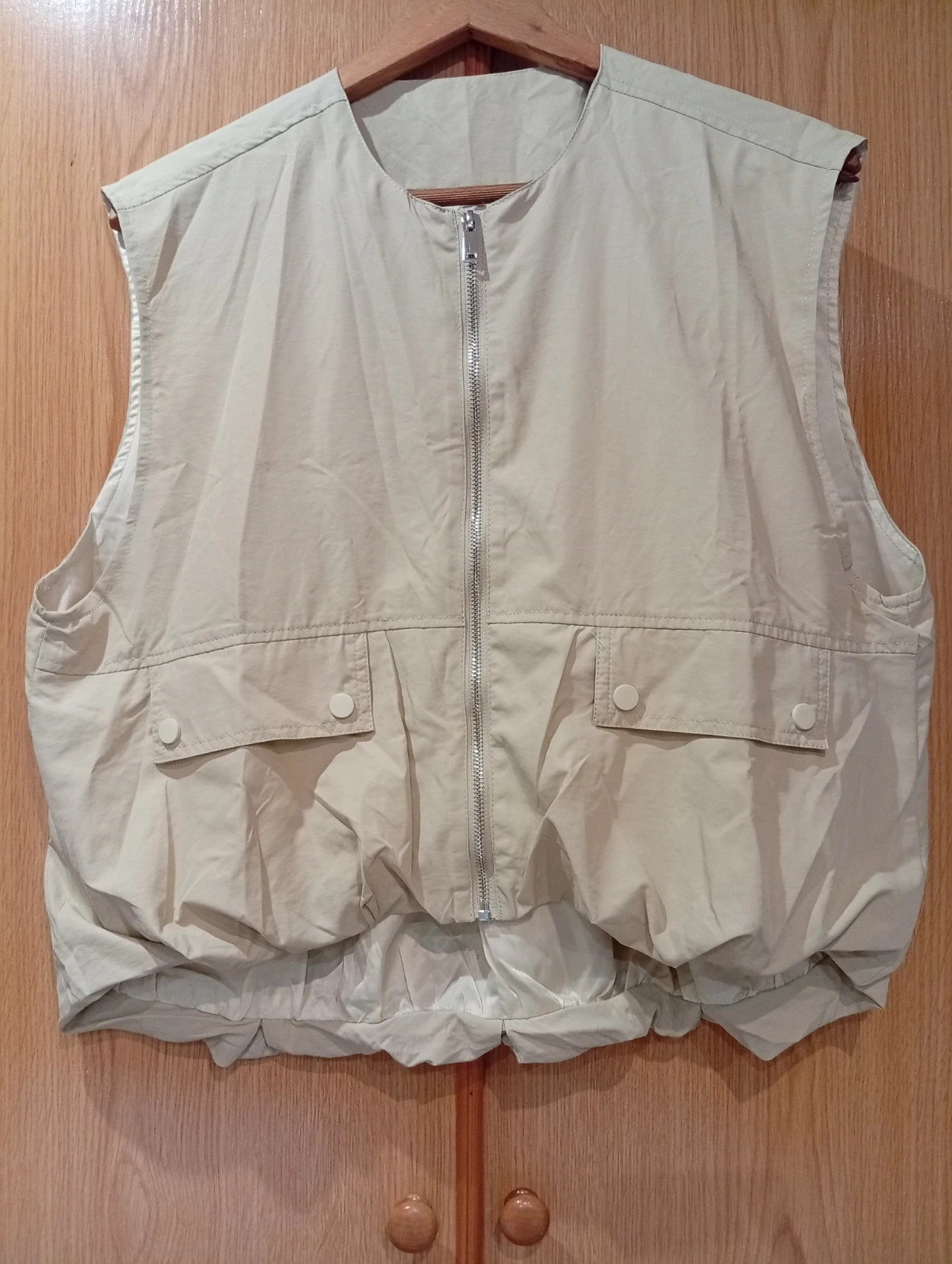 Chaleco ligero color beige/crema, estilo oversize y muy versátil size S. – Amazon – taille S / 36 / 8 2