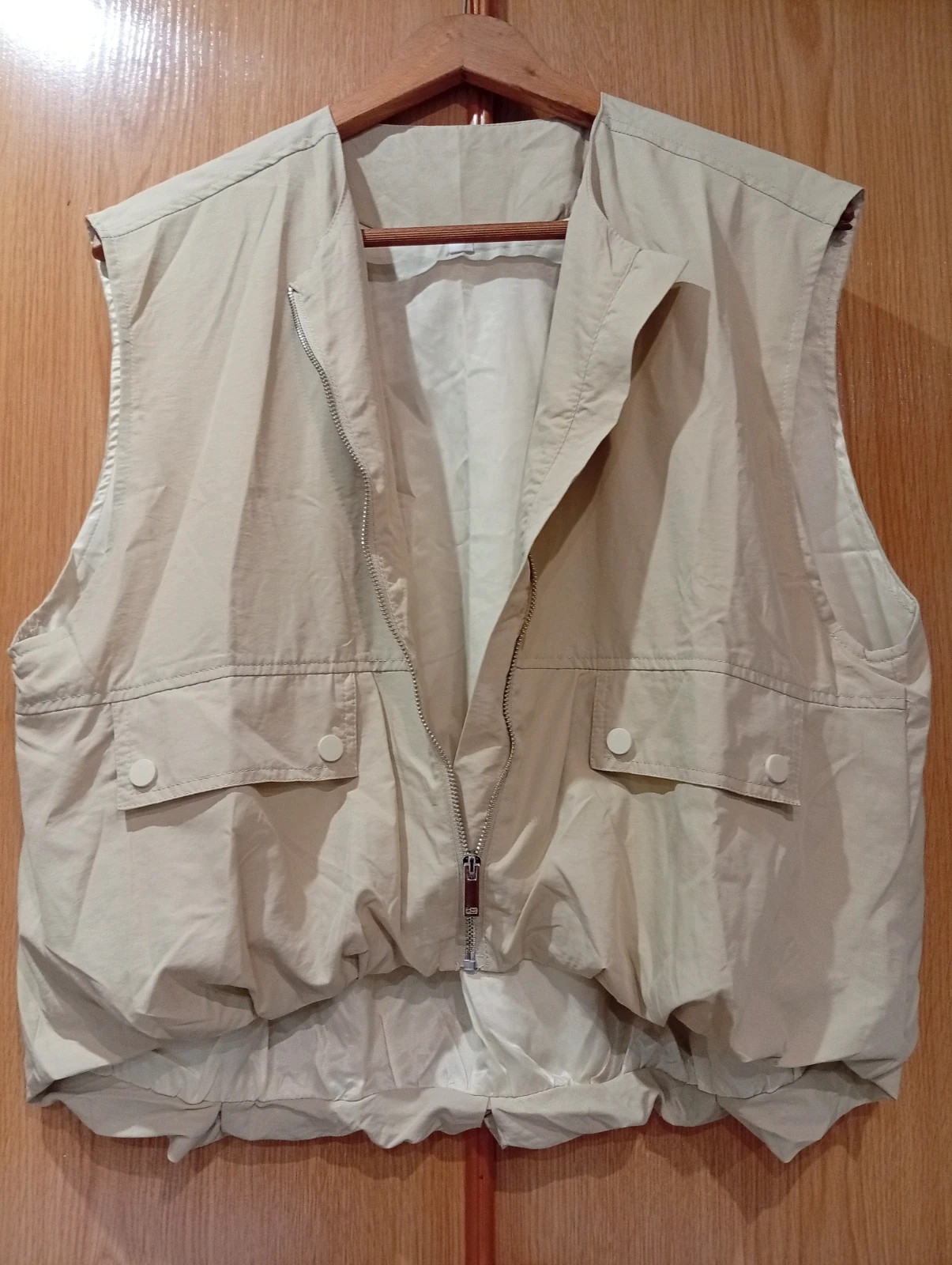 Chaleco ligero color beige/crema, estilo oversize y muy versátil size S. – Amazon – taille S / 36 / 8 3