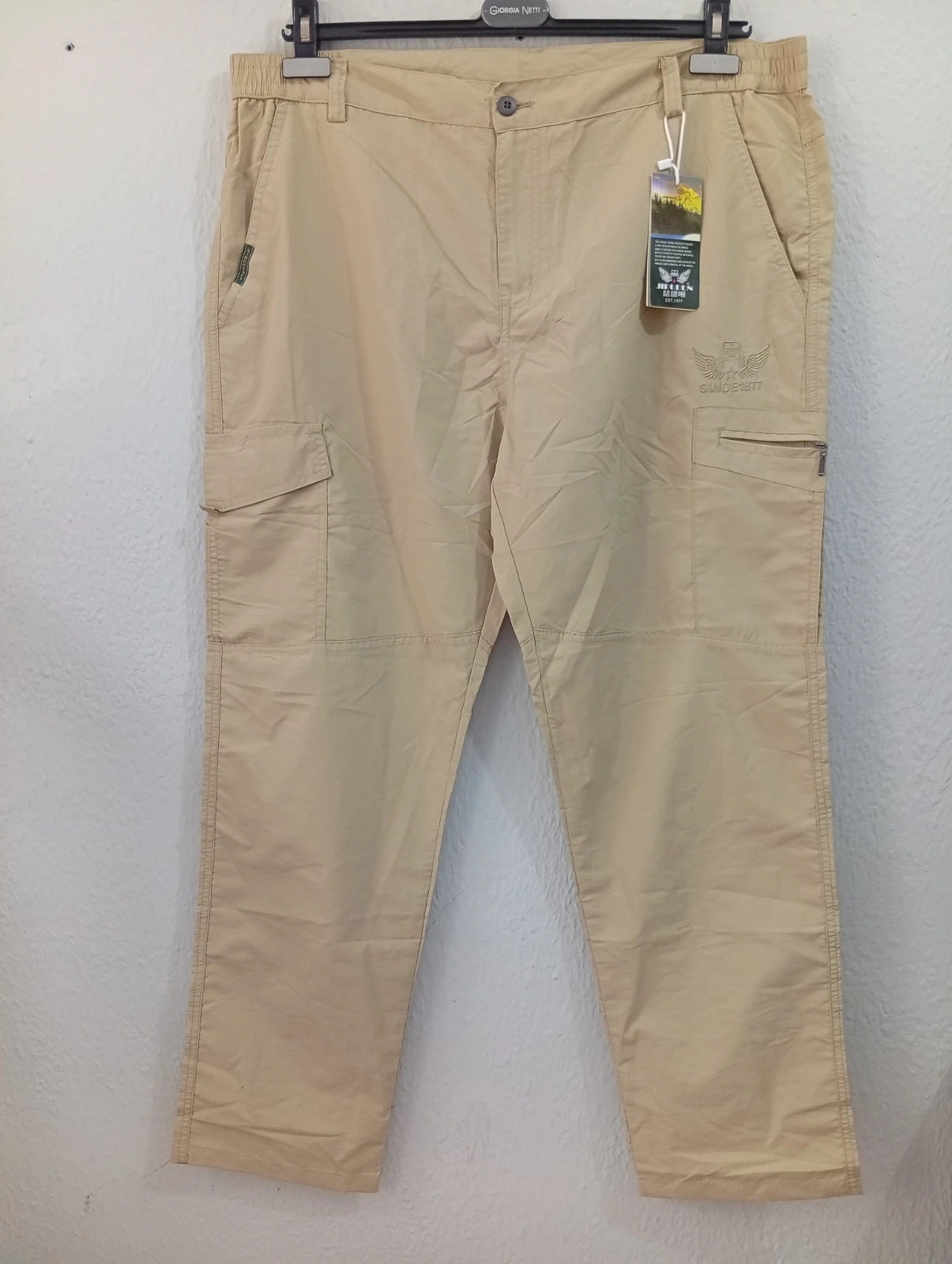 Beige cargo pants size XXL for man. for everyday wear or outdoor activities. – jipudun – taille XXL