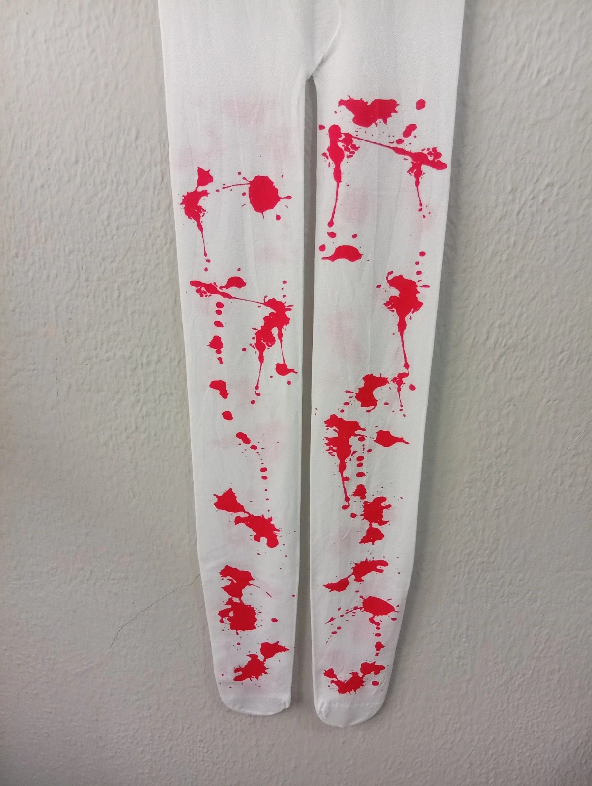 White stockings with fake blood print – taille M / 38 / 10 3