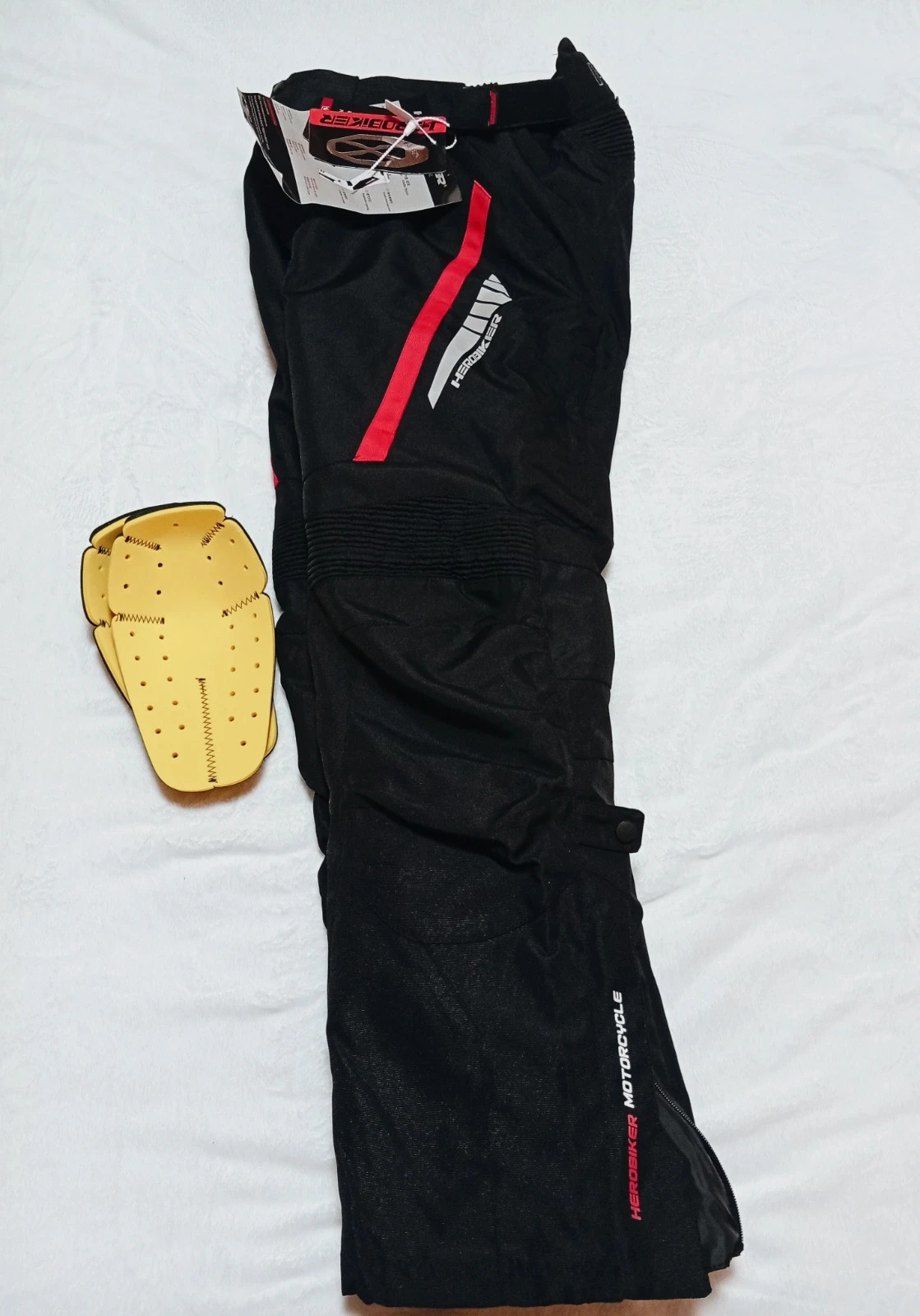 Men’s Black Winter Moto Pants with Protective Pads & Removable Inner Liner – Amazon – taille L 2