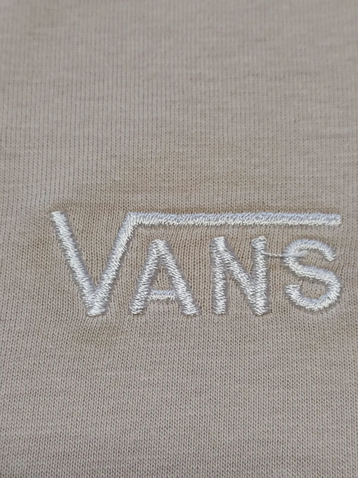 T-shirt beige Vans logo brodé – Vans – taille L 2
