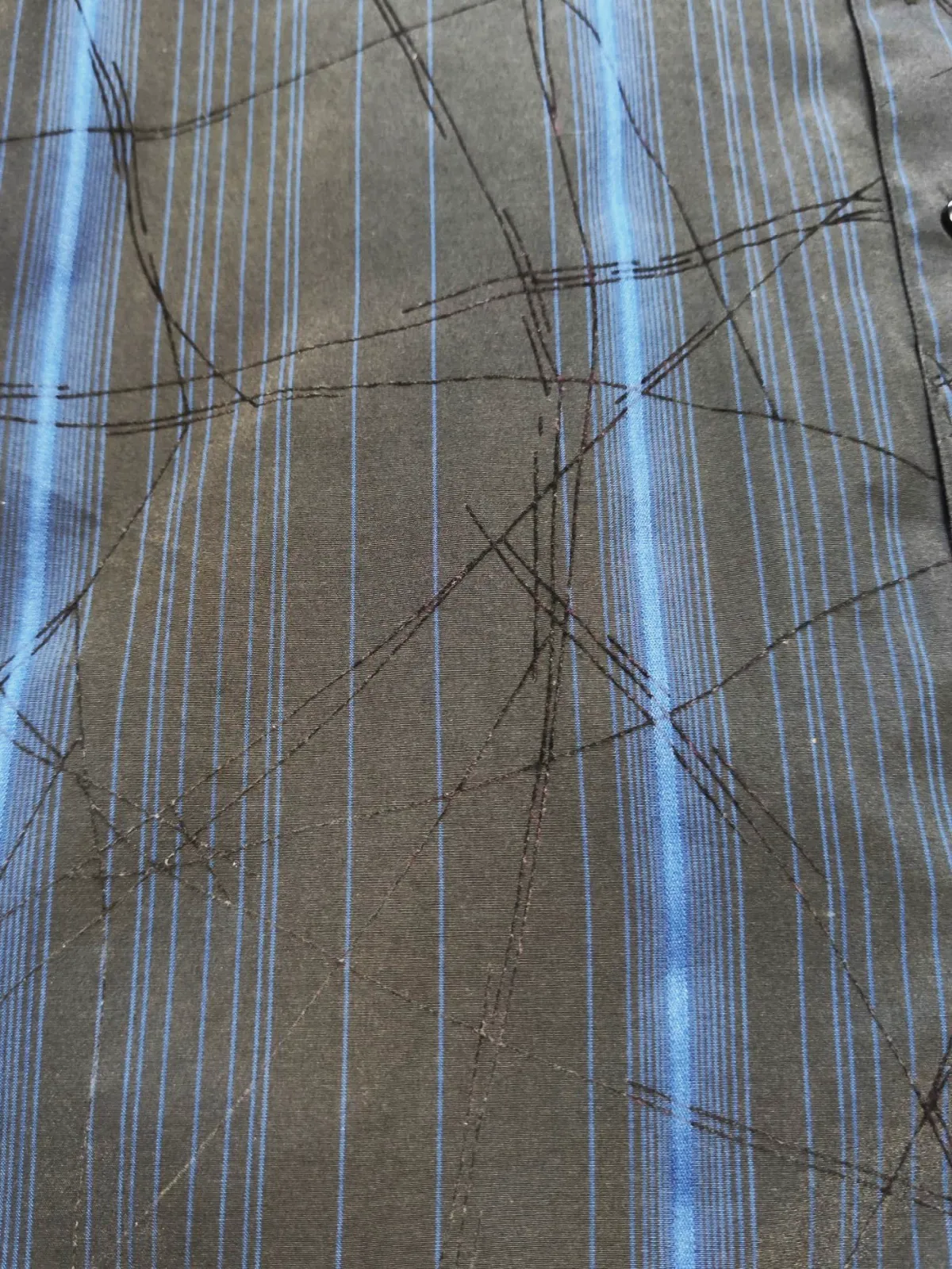 Chemise manche longue à rayures bleu et noir – CLOCKOUSE – taille M 2