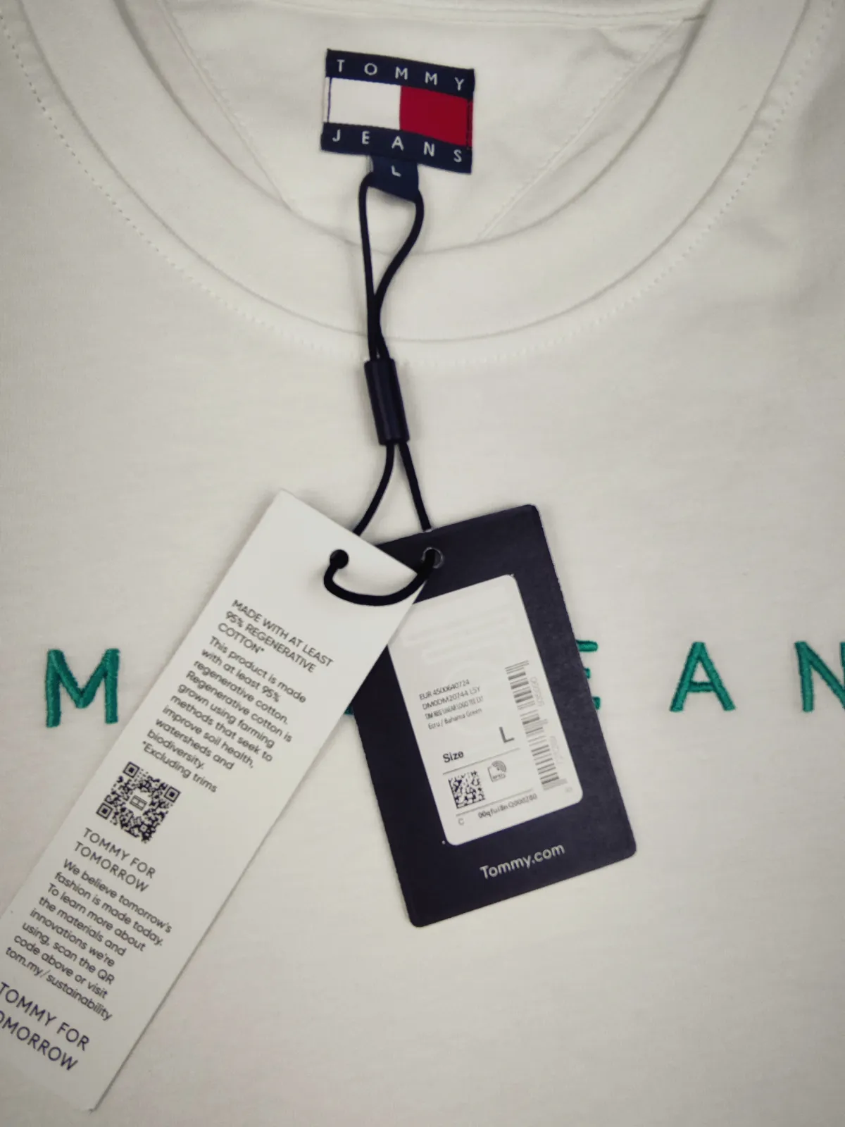 T-shirt Tommy Jeans blanc brodé – Tommy Jeans – taille L 3